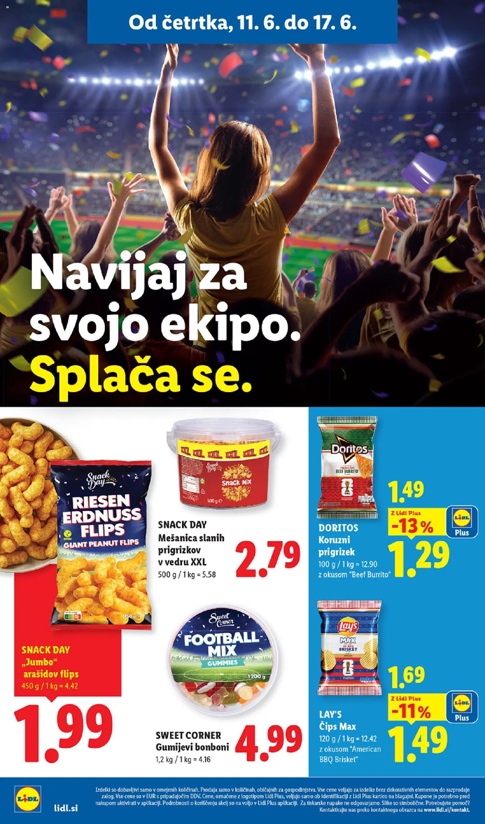 Novi Lidl katalog ponudbe – veljaven od 11.06.2026 | Stran: 12 | Izdelki: Bonboni, Flips, Cips