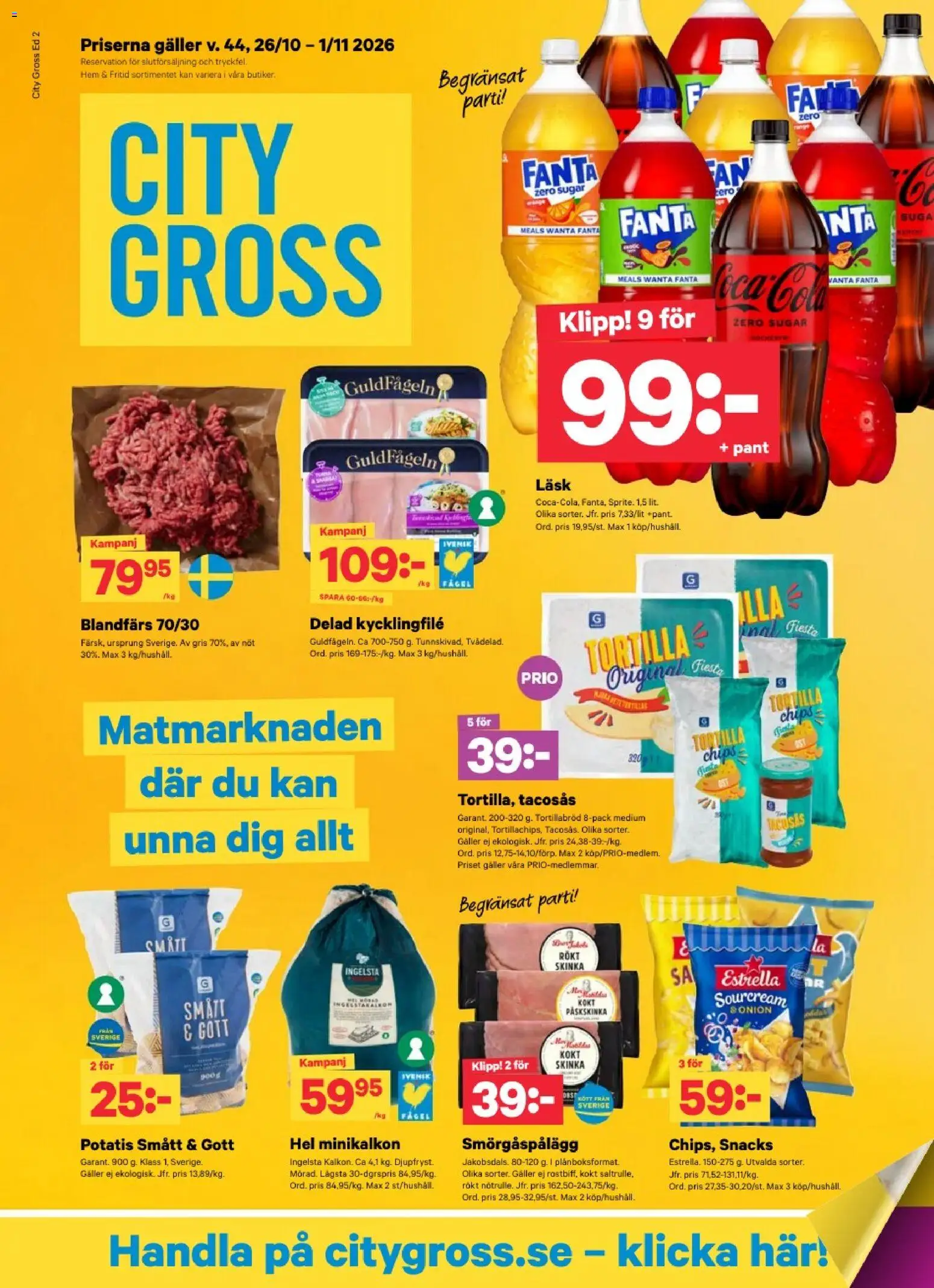 City Gross reklamblad aktuell från 26/10/2026 | Sida: 1