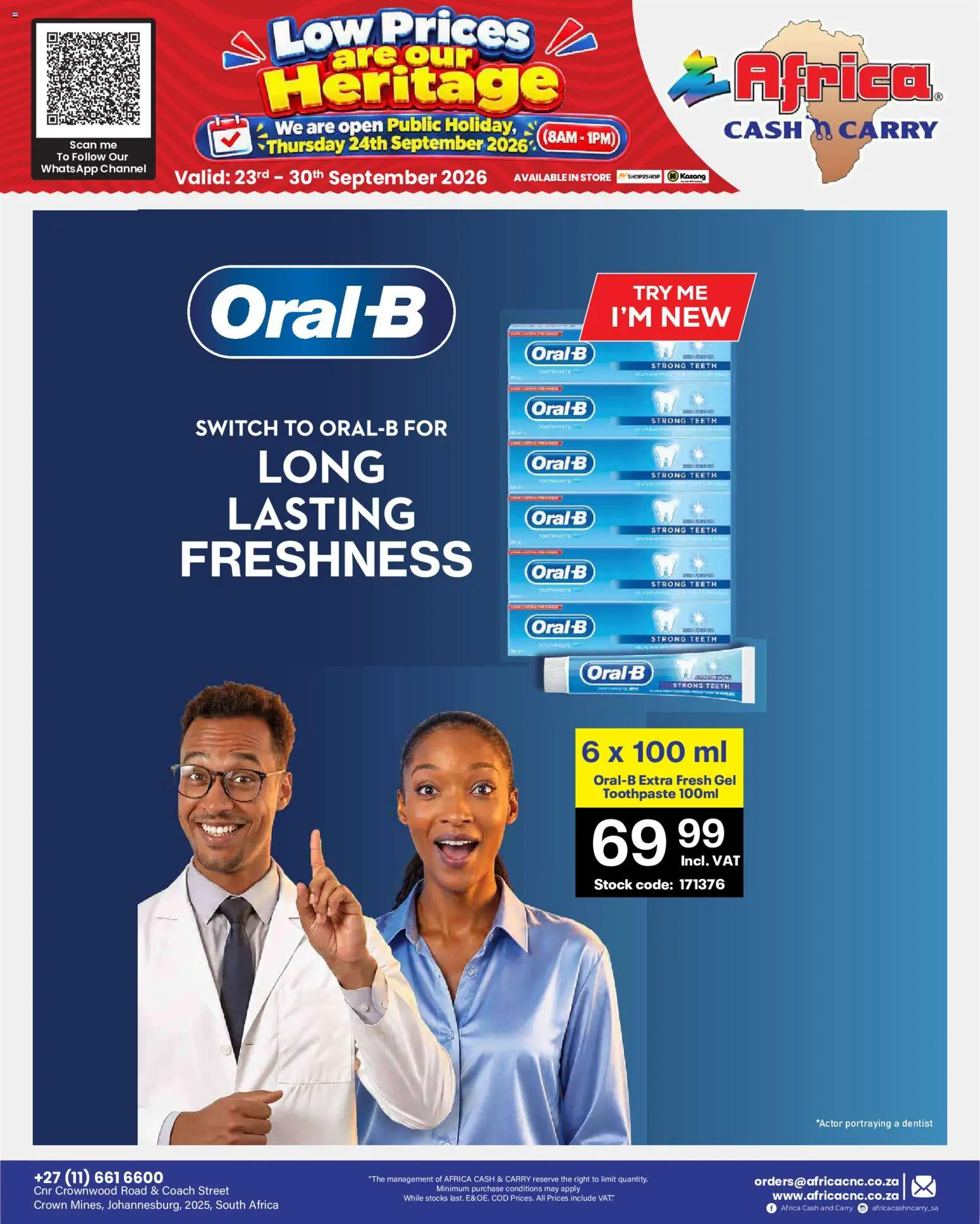 New Africa Cash & Carry catalogue – valid from 23/09/2026 | Page: 73 | Products: Switch, Stock, Toothpaste