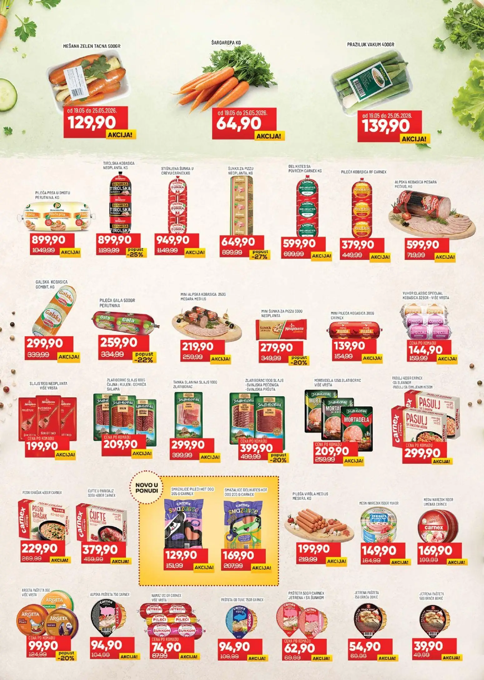 Medius katalog - važi od 19.05.2026 | Strana: 3 | Proizvode: Mortadela, Hot dog, Paradajz, Pečenica