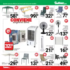 Anteprima del volantino Gulliver volantino valido a partire dal 22.05.2026 | Pagina: 37 | Prodotti: Ventilatore, Sdraio, Tavolo, Sedia