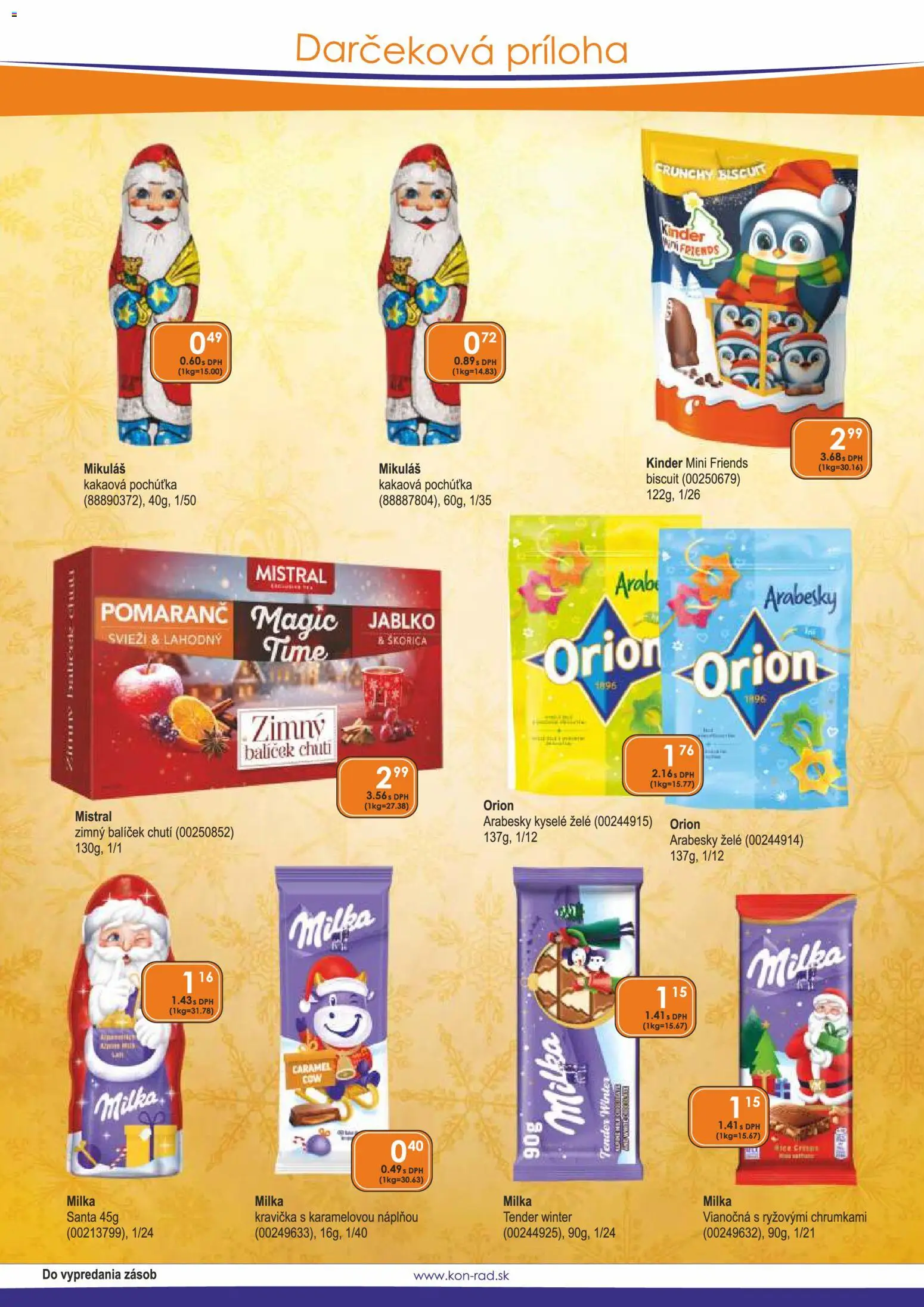 Nové KON - RAD akcie – leták je platný od 01.11.2026 | Strana: 7 | Produkty: Kinder, Milka