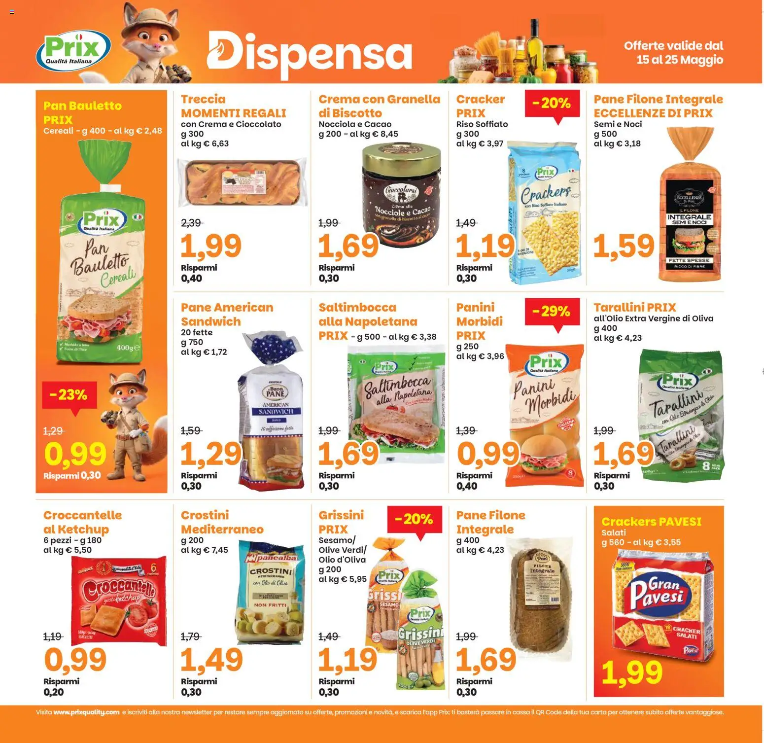 Volantino Prix del 15.05.2026 | Pagina: 18 | Prodotti: Cioccolato, Cereali, Noci, Nocciole