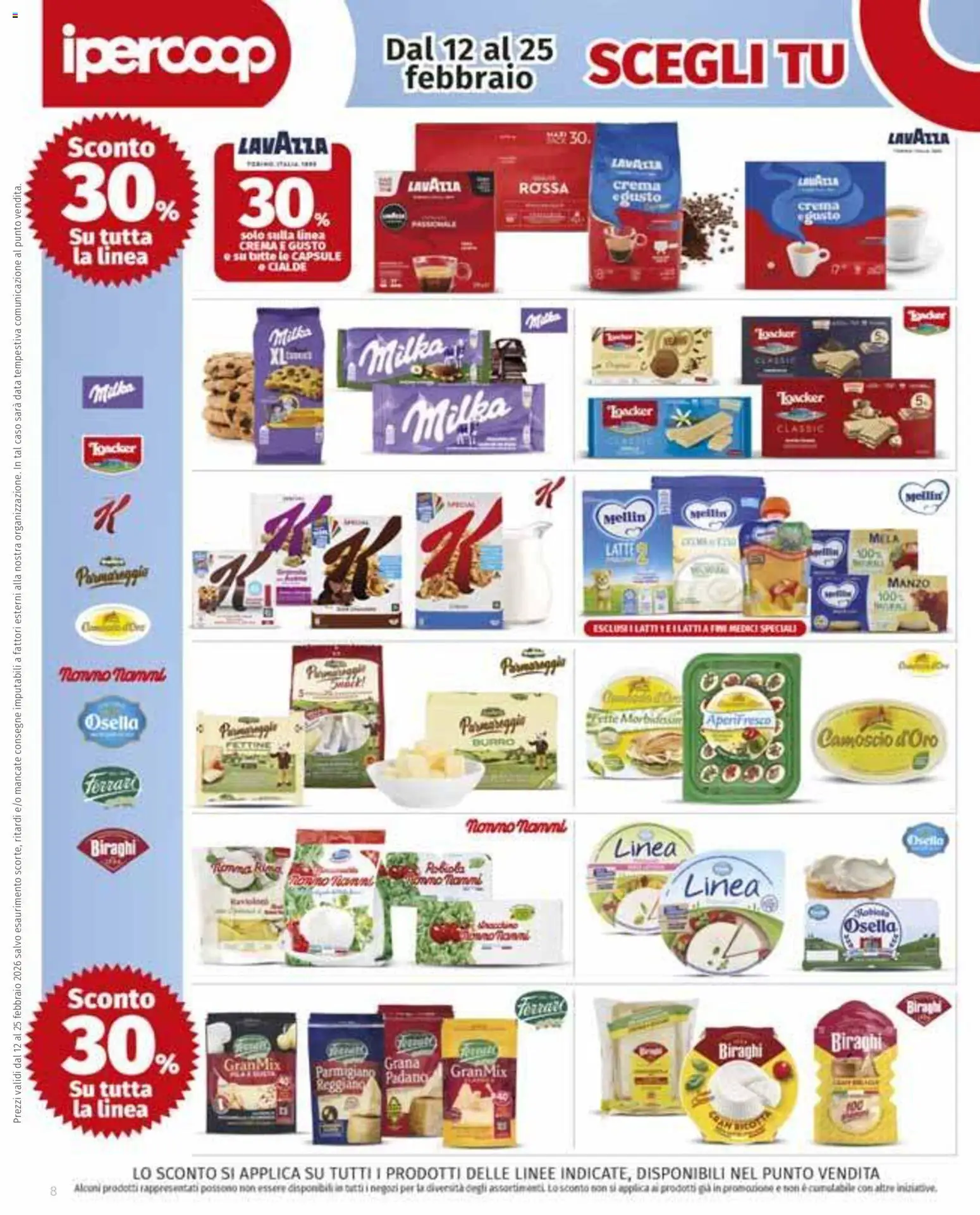 Volantino Ipercoop del 12.02.2026 | Pagina: 8 | Prodotti: Crema, Manzo, Data, Parmigiano