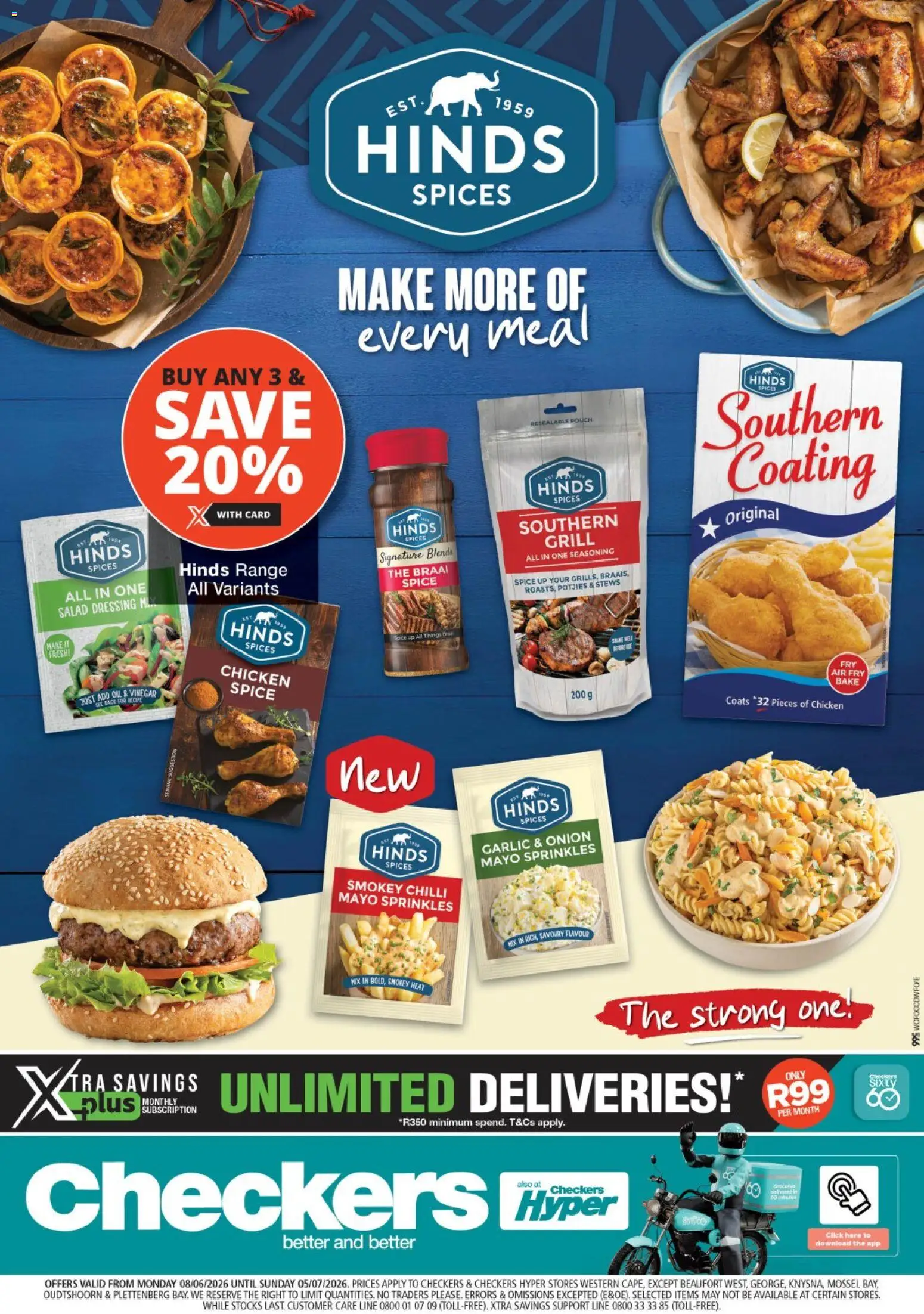 New Checkers catalogue – valid from 08.06.2026 | Page: 1 | Products: Oil, Seasoning, Garlic, Chilli