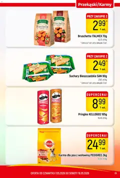 Pogląd oferty "Piotruś Pan gazetka" - ważna od 07.05.2026 | Strona: 23 | Produkty: Pedigree, Karma dla psa, Pringles, Wołowina