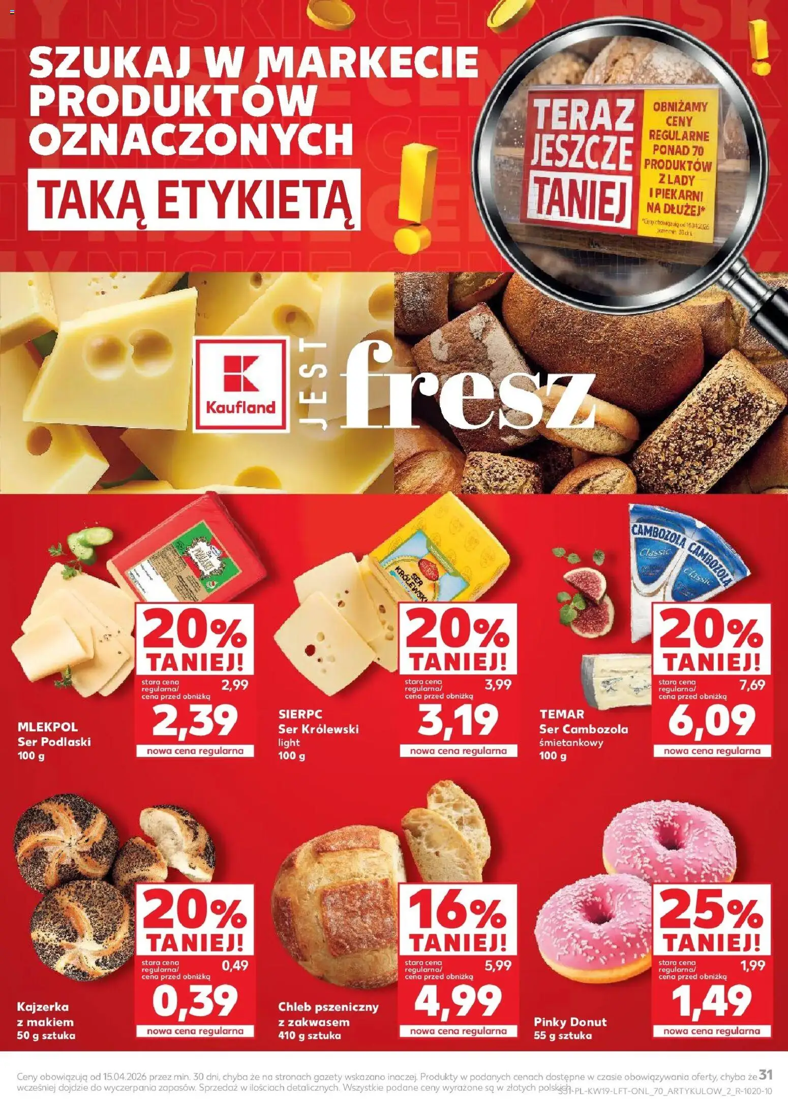 Kaufland gazetka od 07.05.2026 | Strona: 31 | Produkty: Donut, Ser, Chleb