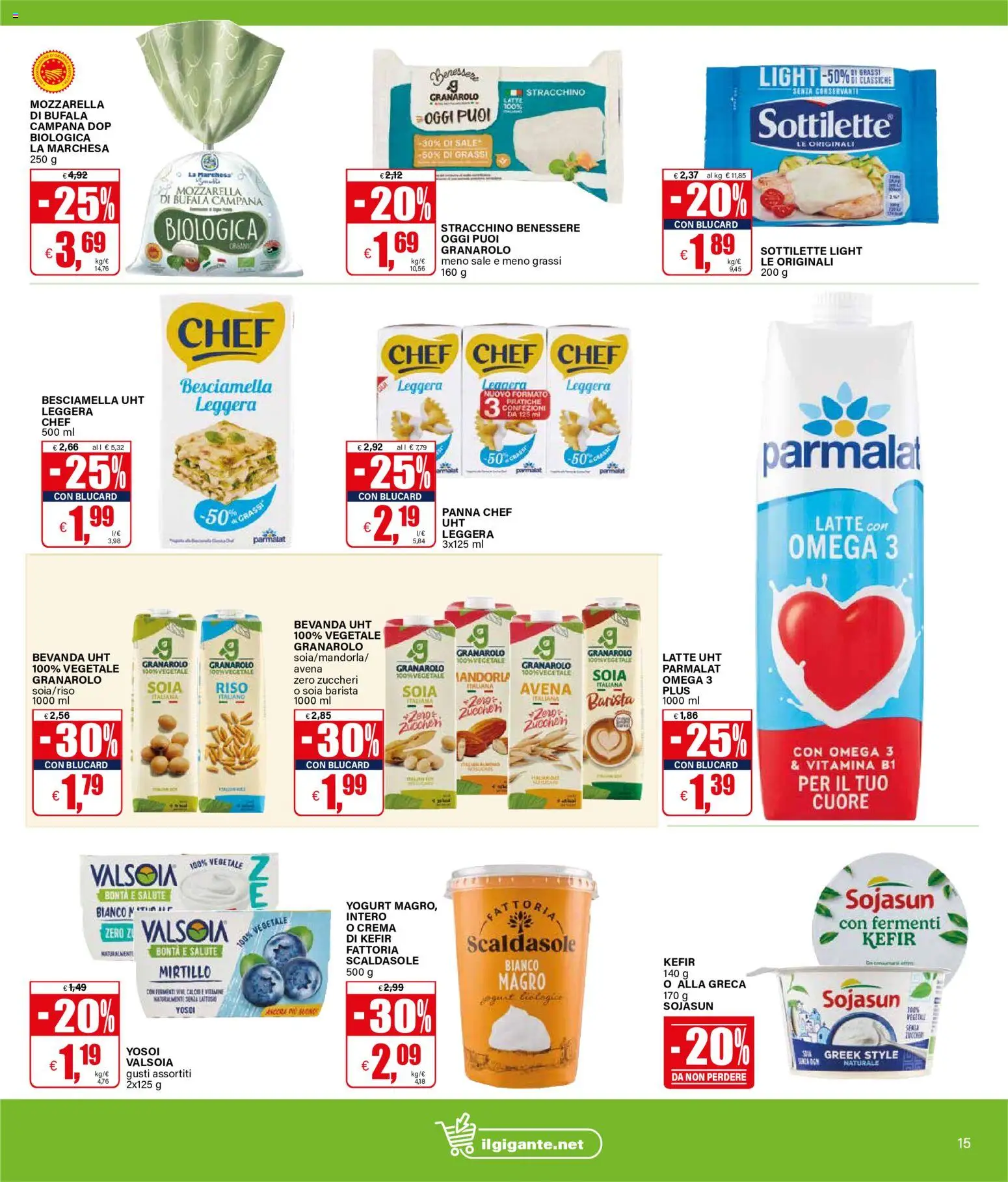 Volantino Il Gigante del 22/10/2026 | Pagina: 15 | Prodotti: Kefir, Panna, Latte, Besciamella