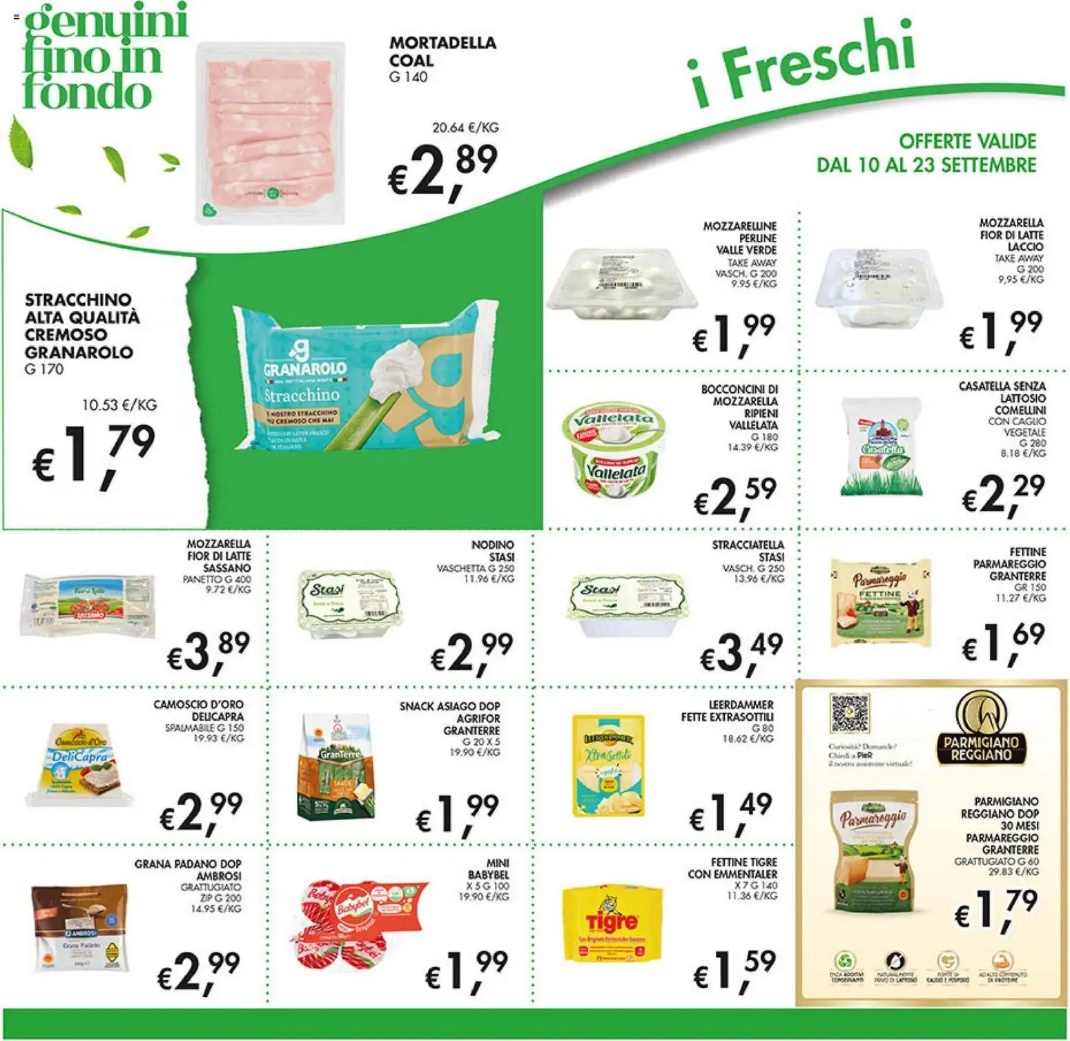 Volantino Coal del 10/09/2026 | Pagina: 14 | Prodotti: Latte, Mortadella, Grana Padano, Stracciatella