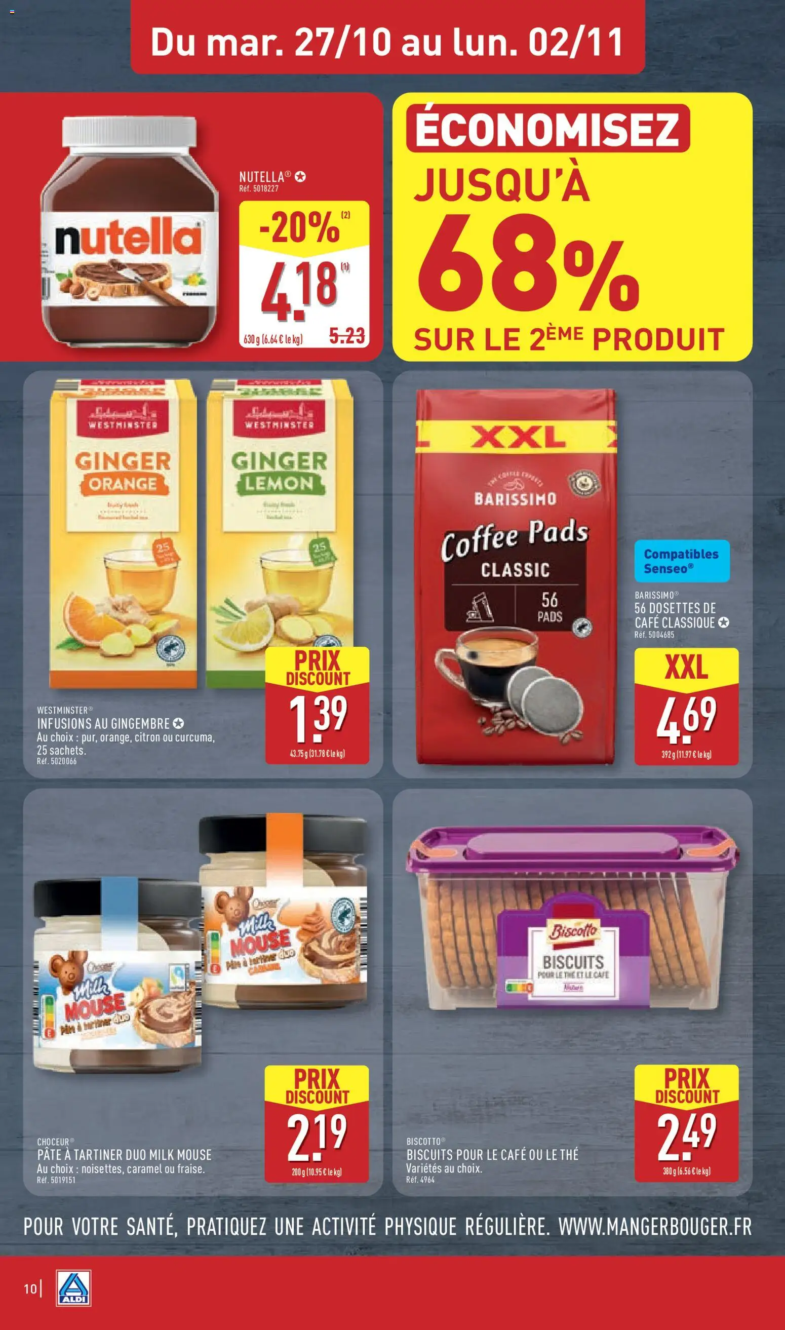 {H1} | Page: 14 | Produits: Citron, Orange, Gingembre, Nutella