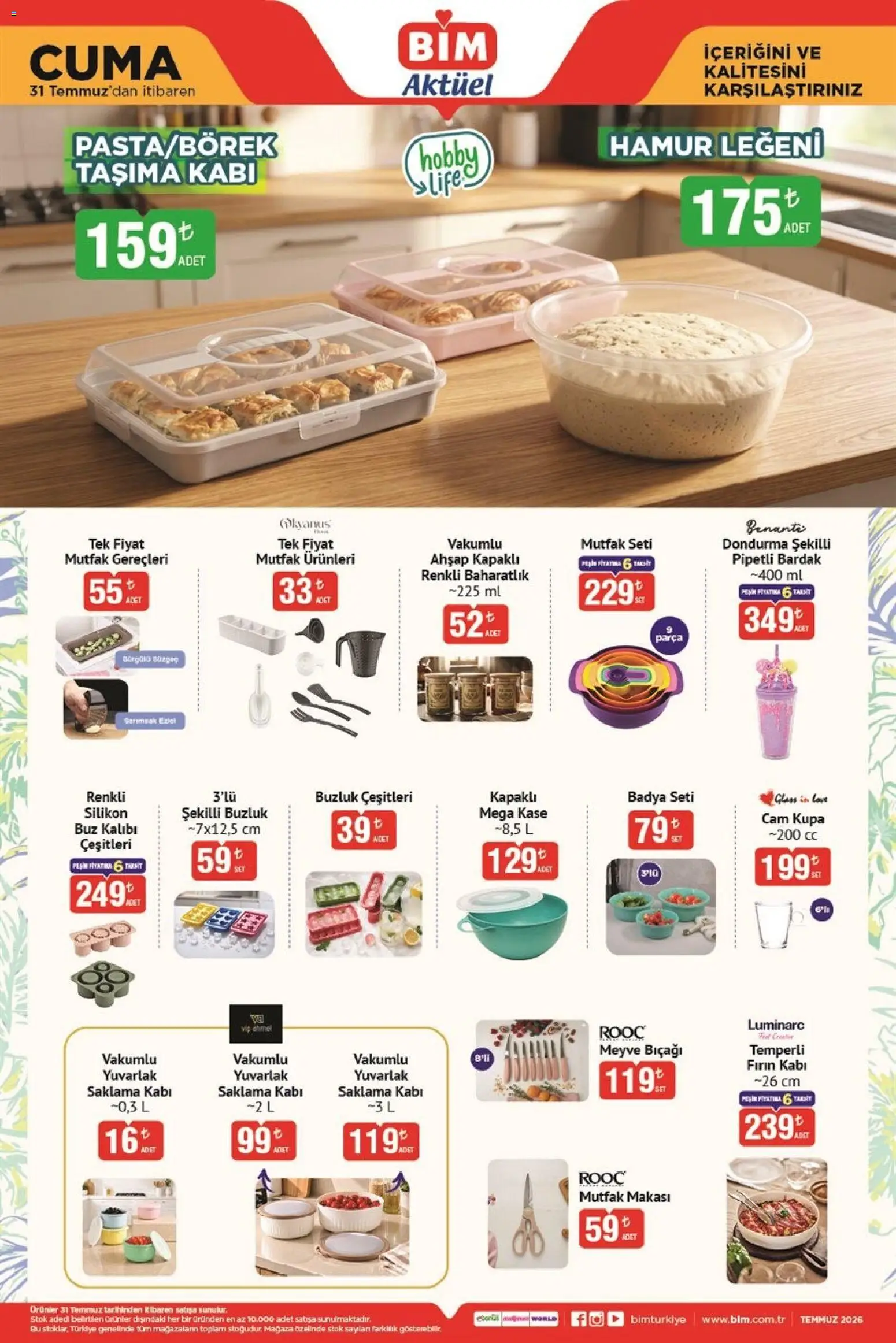 BİM - Katalog Cuma - 31 Temmuz 2026 tarihinden itibaren geçerlidir | Sayfa: 3 | Ürünler: Baharatlık, Zselatin, Sarımsak, Fırın