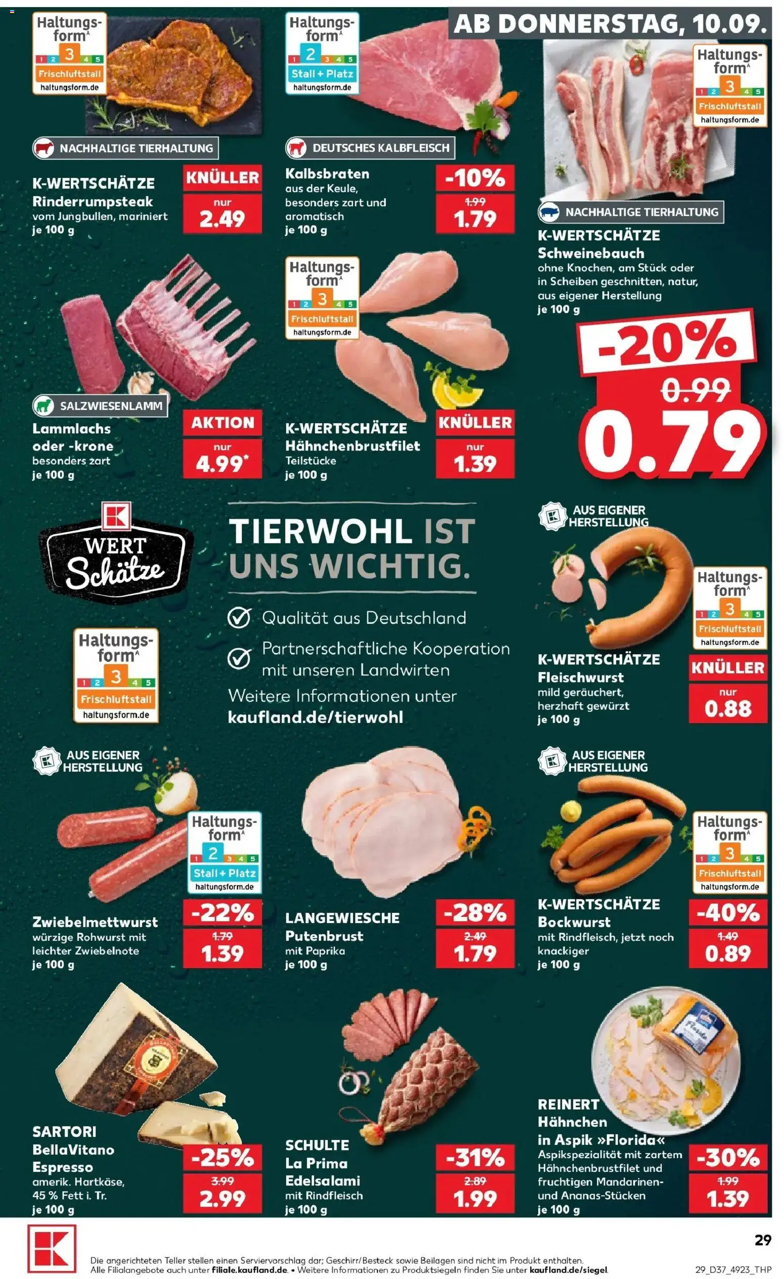 Prospekt Kaufland ab 07.09.2026 » Angebote Online zum Blättern | Seite: 38 | Produkte: Beilagen, Hahnchen, Schweinebauch, Rindfleisch