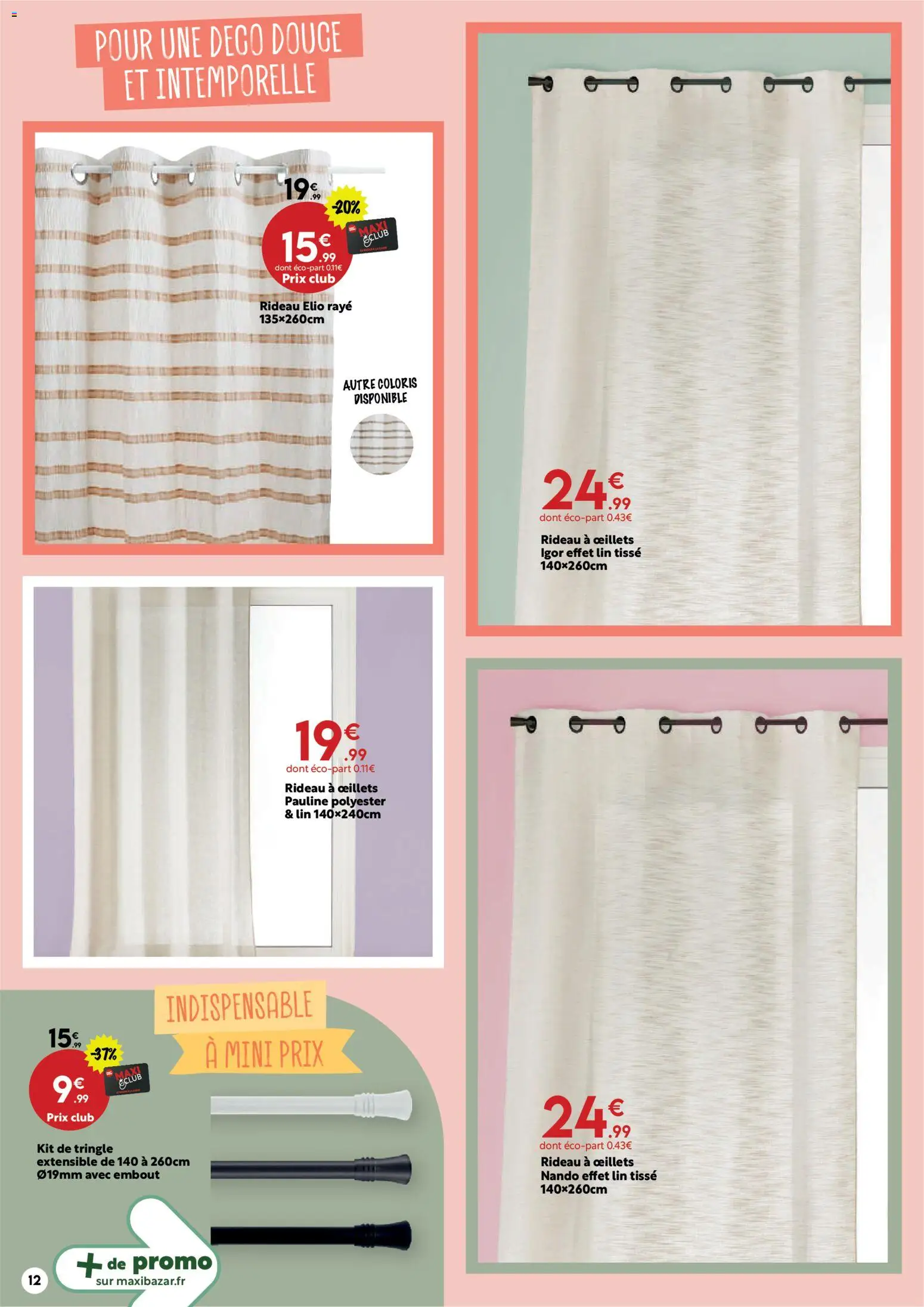 {H1} | Page: 12 | Produits: Rideau