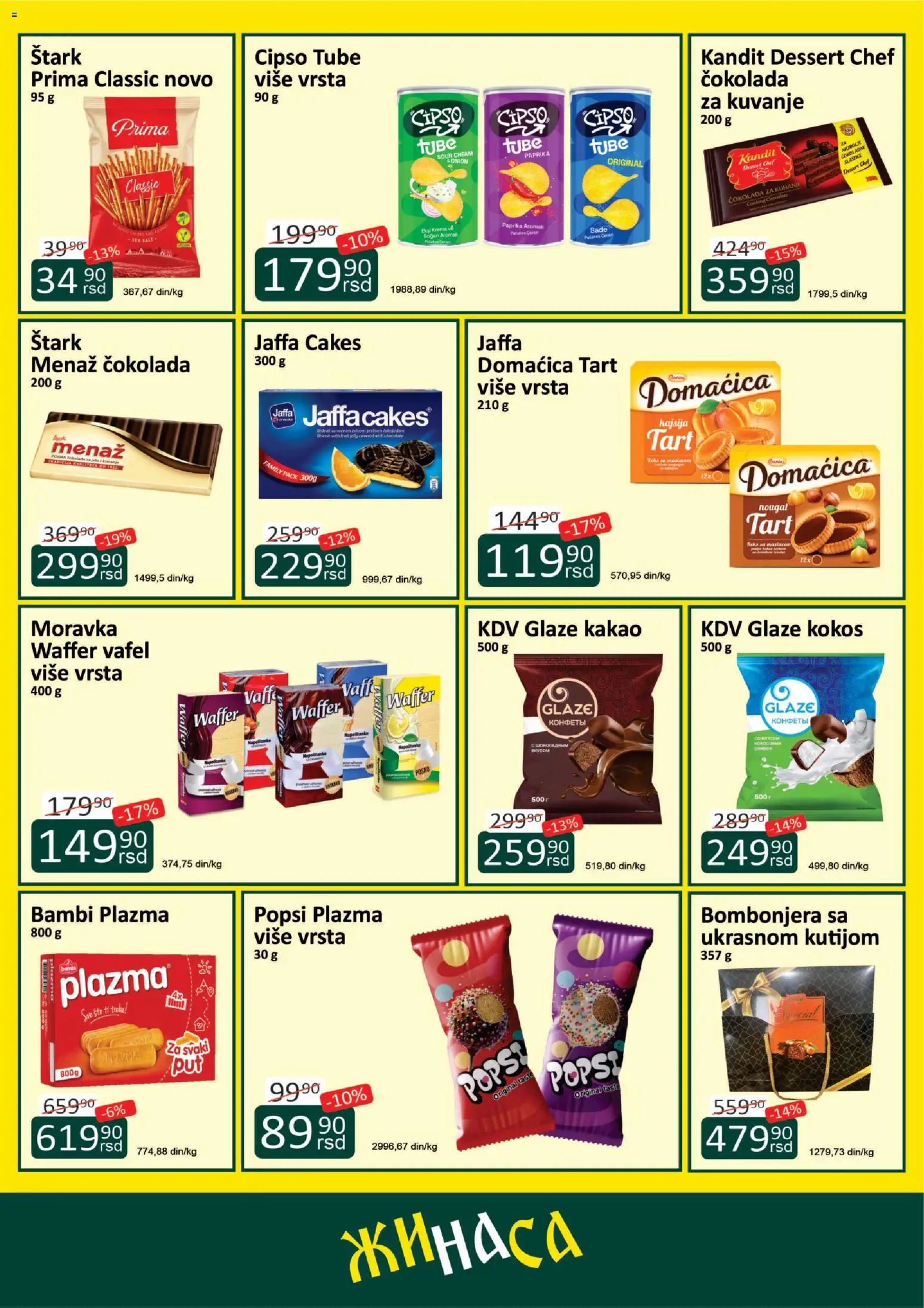 ŽINASA katalog - važi od 01.07.2026 | Strana: 6 | Proizvode: Plazma, Paprika, Krema, Napolitanke