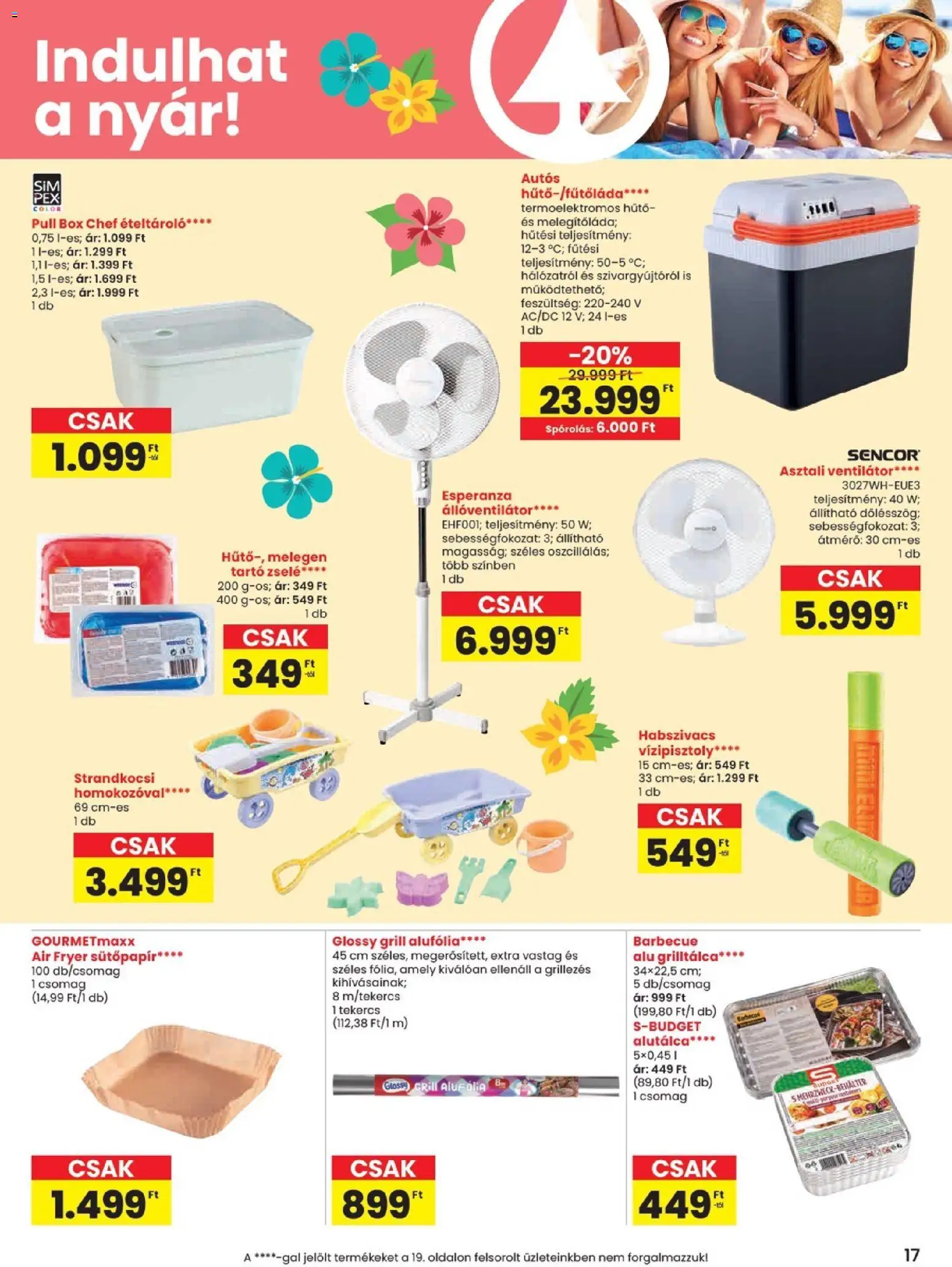 Spar akciós ujság - amely érvényes a következő dátumtól: 11.06.2026 | Oldal: 17 | Termékek: Grilltálca, Állóventilátor, Grill, Ventilátor