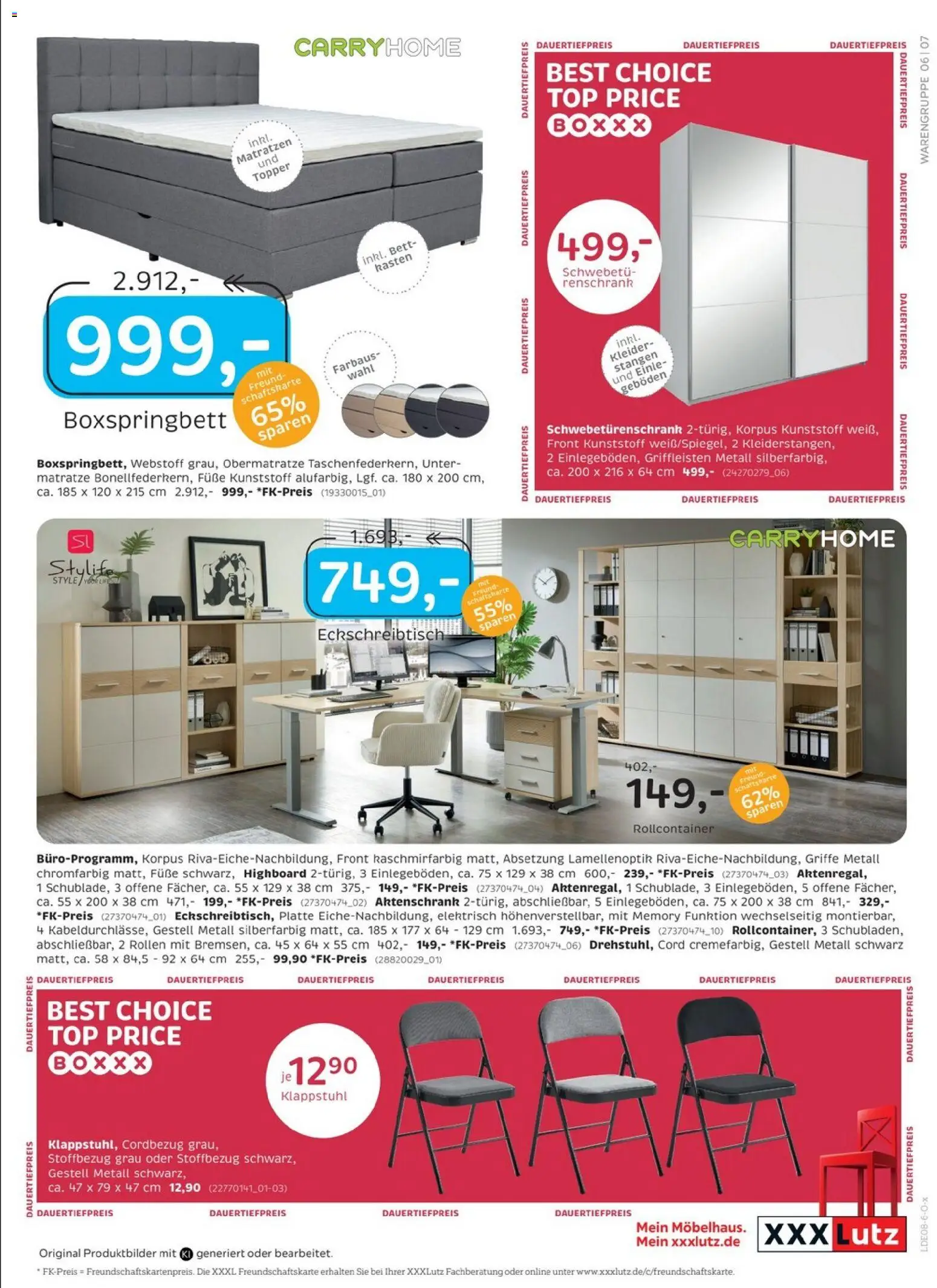 XXXLutz Restaurantgutscheine – gültig ab 08.08.2026 | Seite: 11 | Produkte: Top, HIghboard, Boxspringbett, Rollcontainer