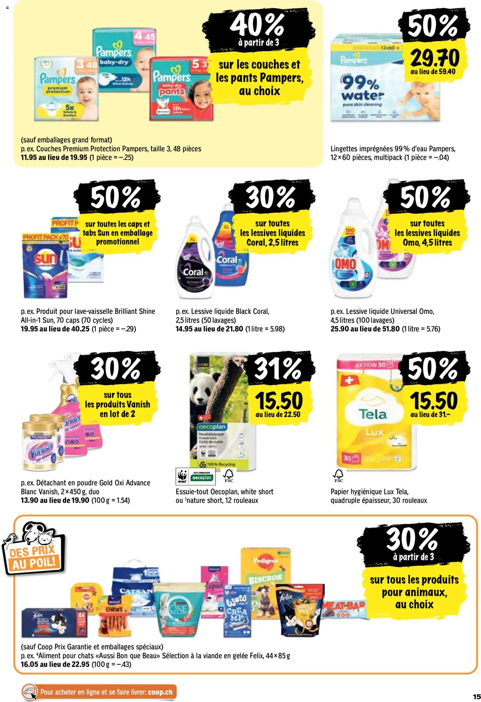 Coop aktionen FR – gültig ab 01.10.2026 | Seite: 15 | Produkte: Pampers