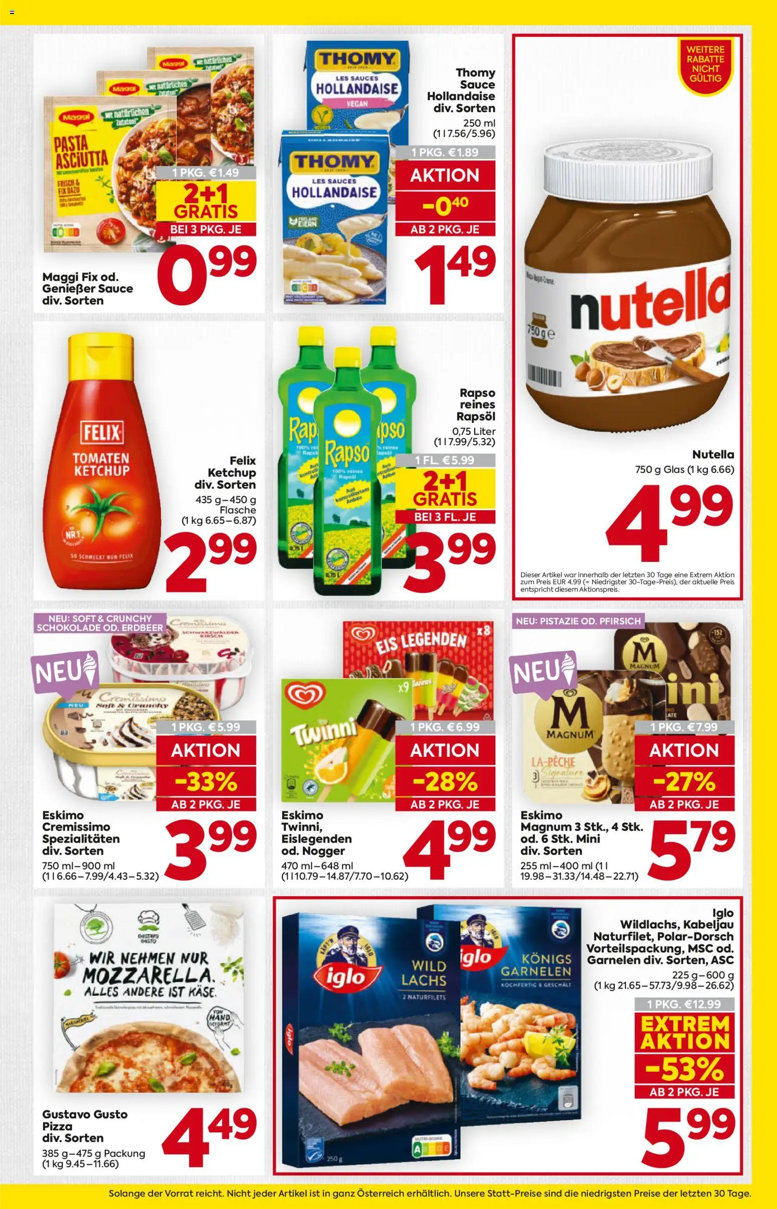 Billa Flugblatt - Wien gültig ab 16.04.2026 | Seite: 9 | Produkte: Rizsliszt, Eis, Schokolade, Tomaten