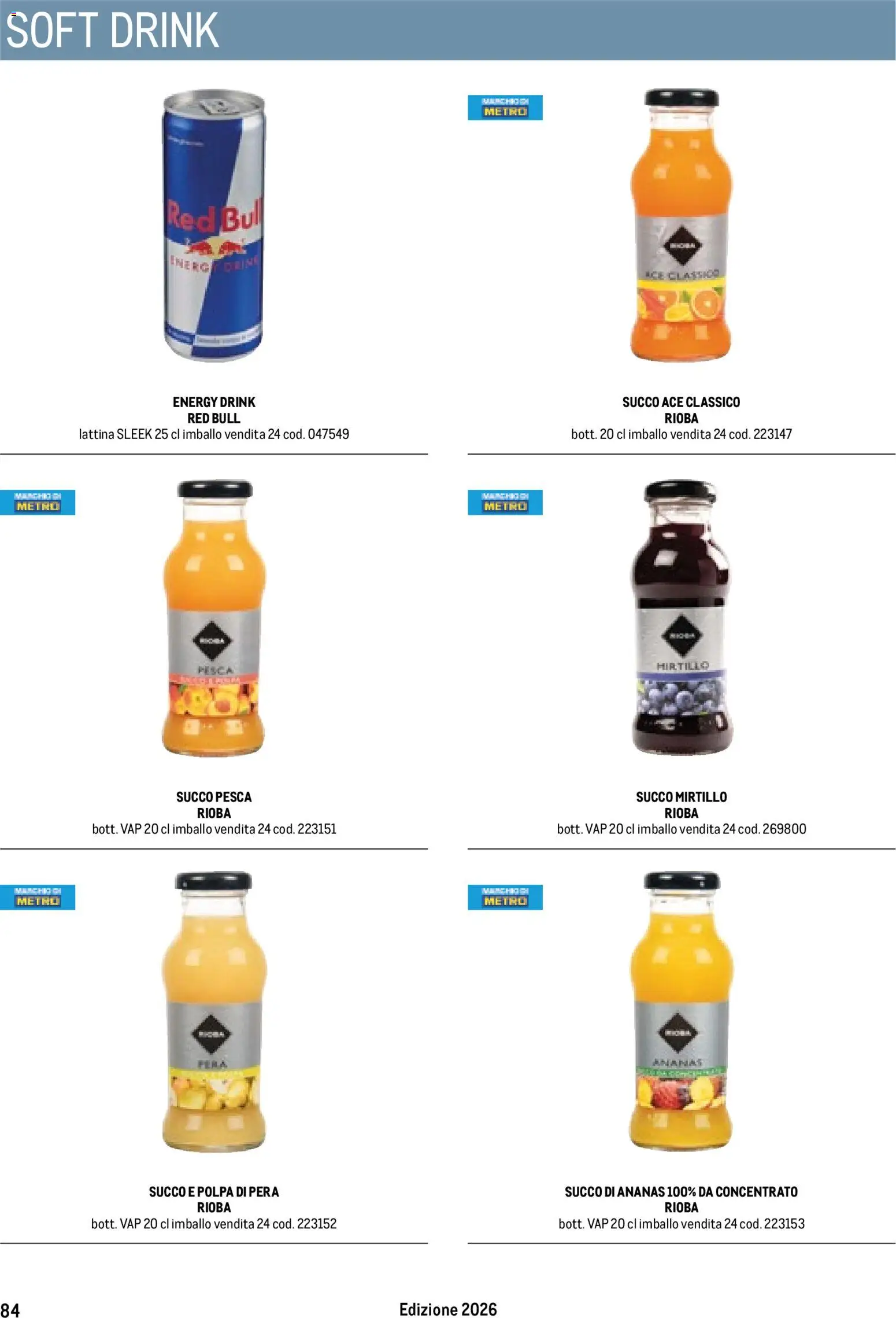 Volantino Metro del 17/10/2025 | Pagina: 84 | Prodotti: Succo, Pesca, Ananas, Pera