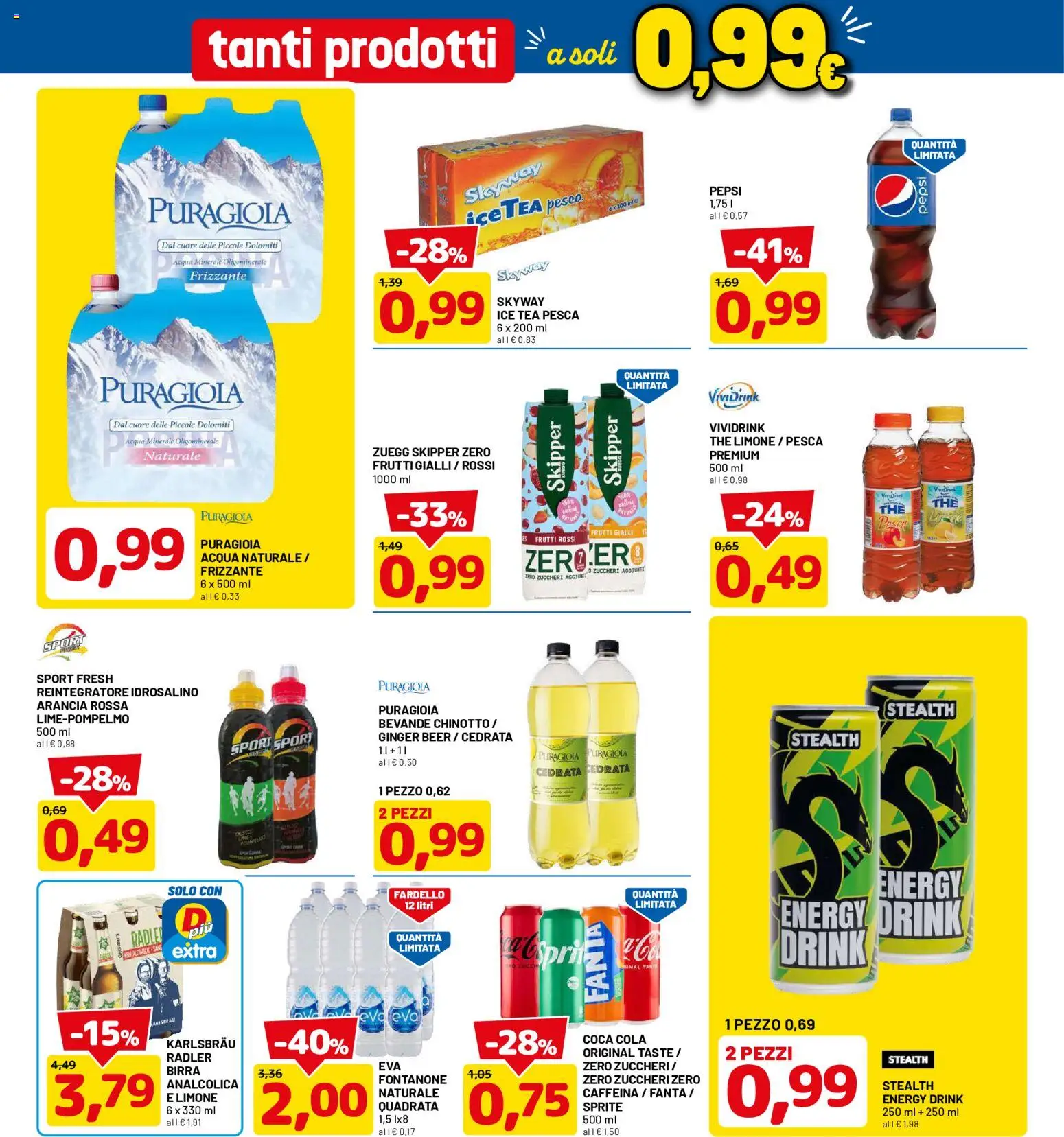 Volantino D Più del 31/08/2026 | Pagina: 12 | Prodotti: Chinotto, Bevande, Limone, Arancia