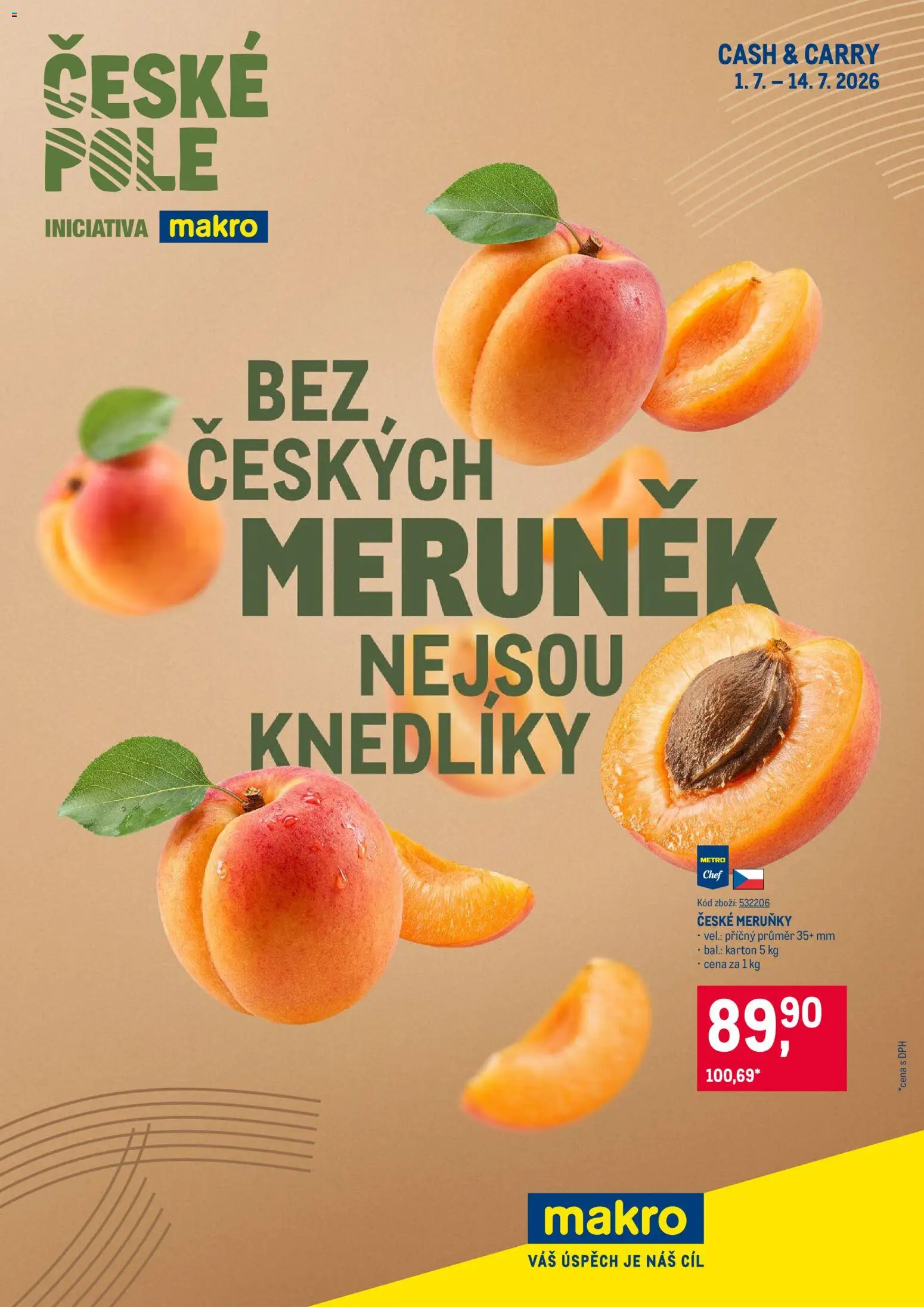 Makro leták - Meruňky z Českého pole od 01.07.2026 | Strana: 1 | Produkty: Meruňky