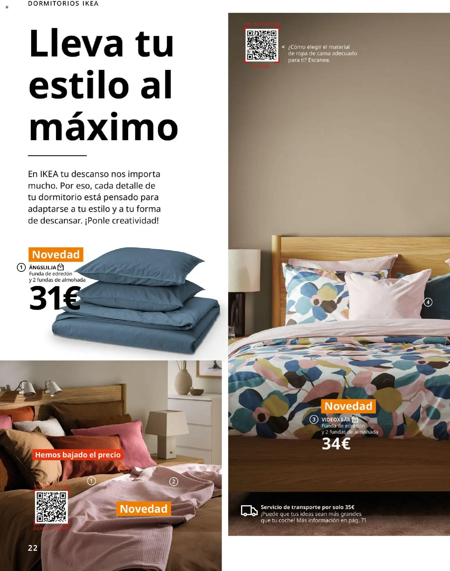 IKEA - Accesorios y decoración │ válido desde el 01/09/2026 | Página: 22 | Productos: Edredón, Ropa, Ropa de cama, Almohada