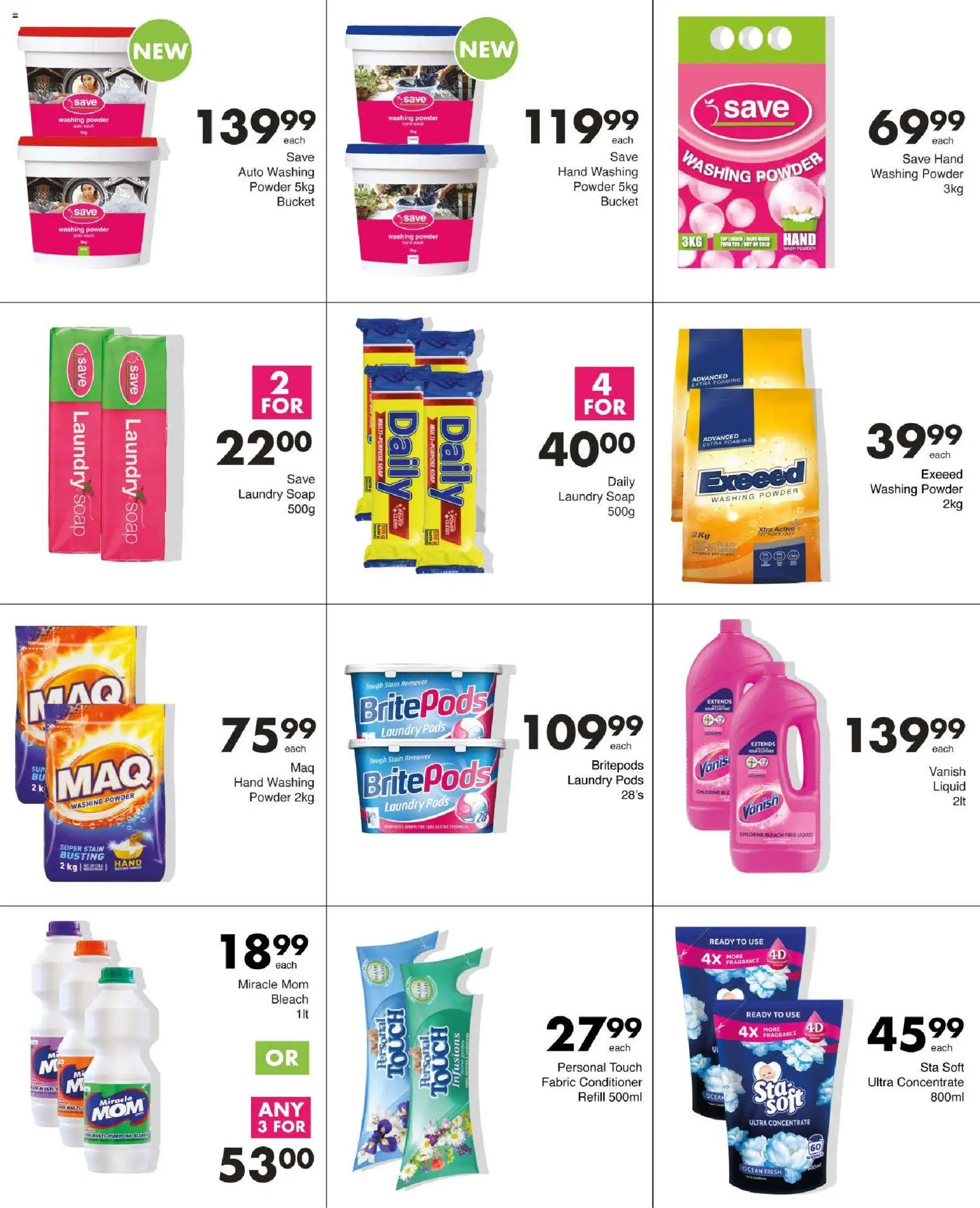New Save catalogue – valid from 27/08/2026 | Page: 73 | Products: Bleach, Fragrance, Powder, Soap