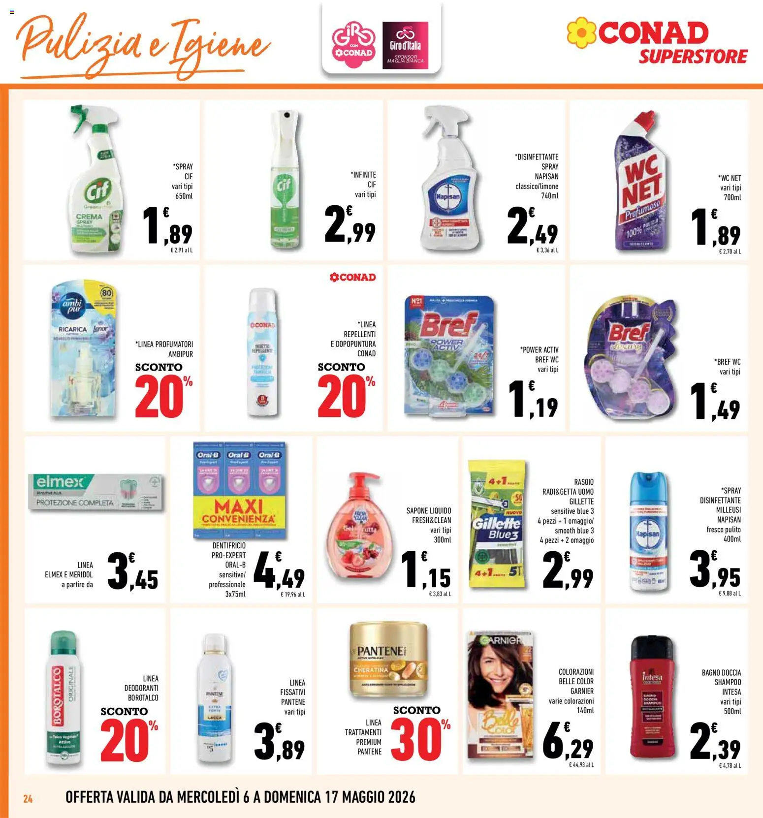 Volantino Conad del 06.05.2026 | Pagina: 24 | Prodotti: Crema, Rasoio, Bagno, Doccia