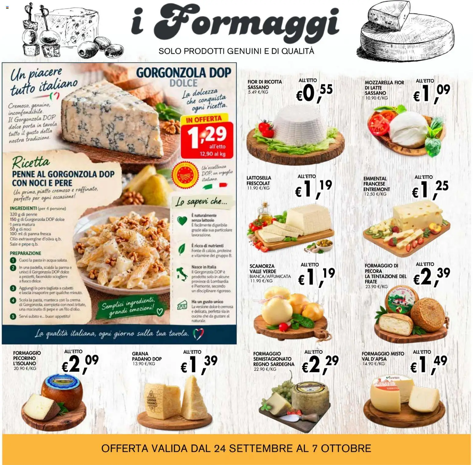 Volantino Coal del 24/09/2026 | Pagina: 12 | Prodotti: Latte, Formaggio, Ricotta, Senza lattosio
