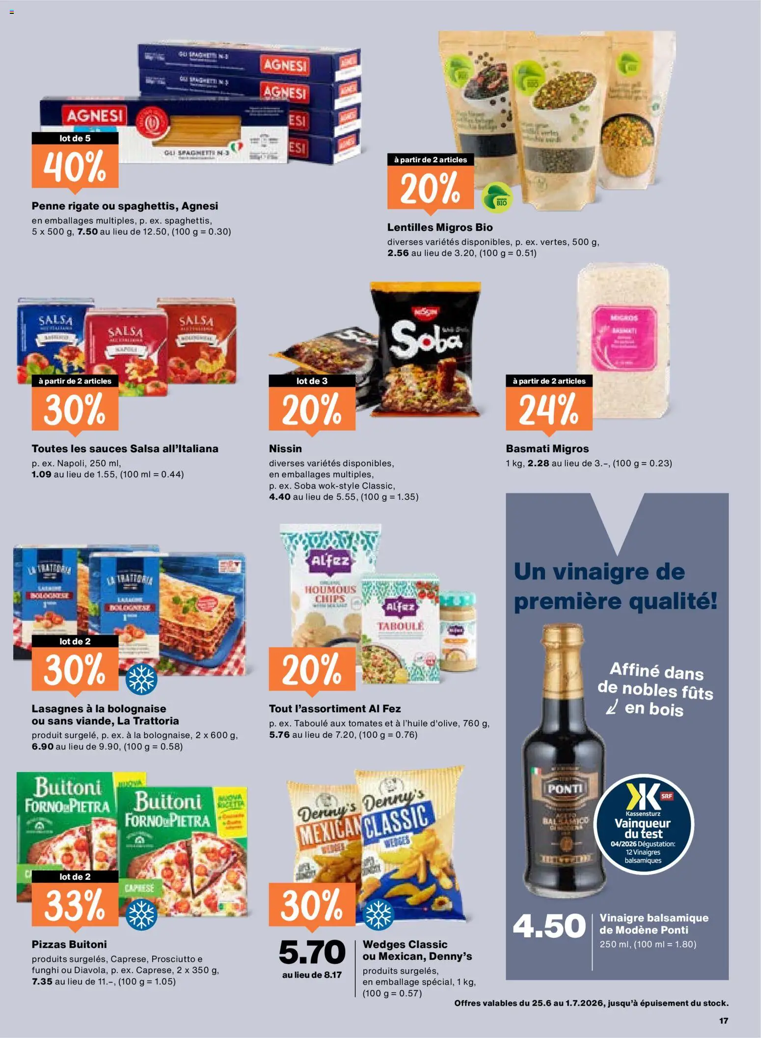Migros aktionen FR – gültig ab 23.06.2026 | Seite: 17 | Produkte: Pizza, Pasta, Chips