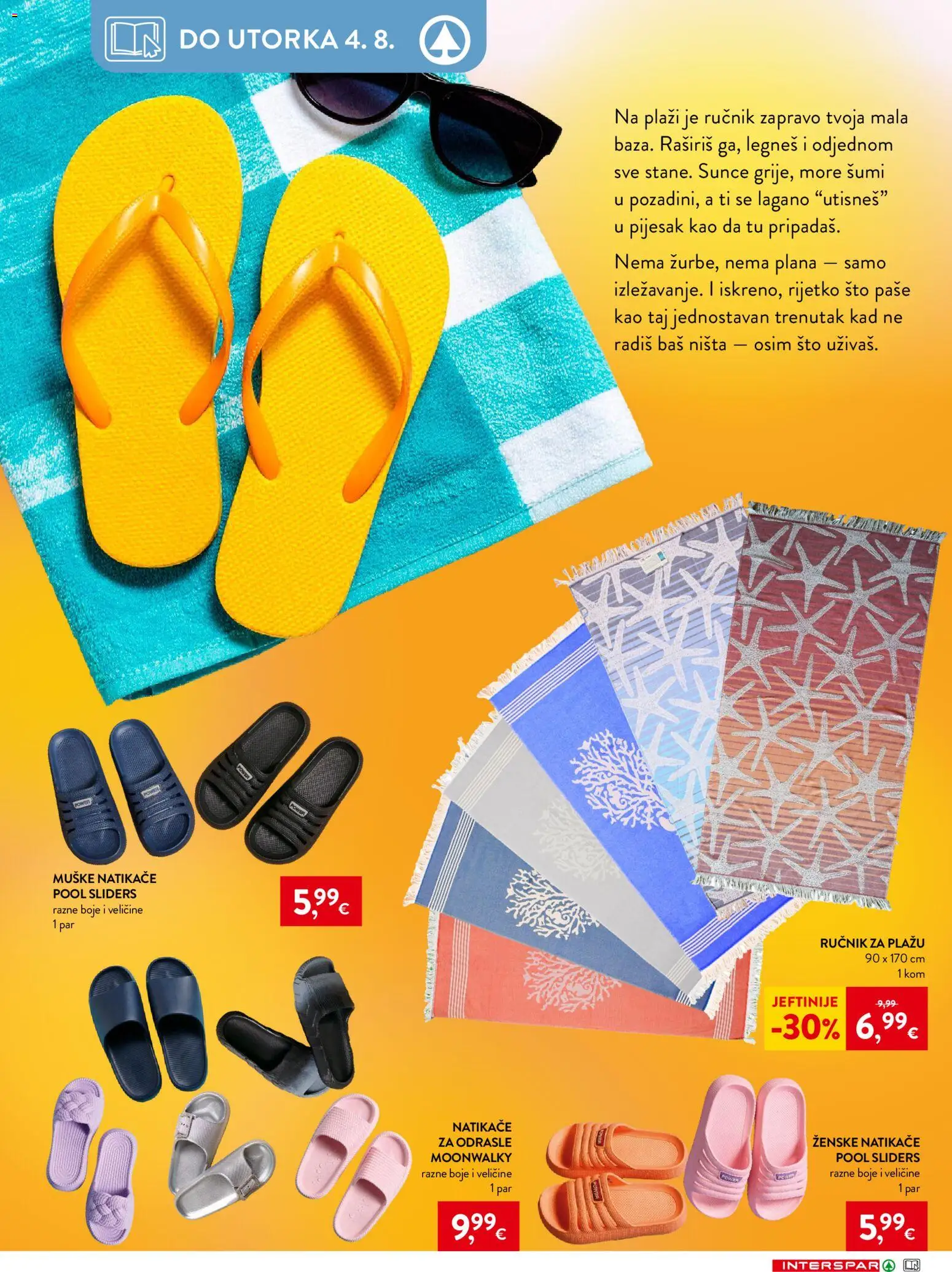 Interspar katalog | vrijedi od 27.05.2026 | Stranica: 6 | Proizvodi: Natikače, Ručnik