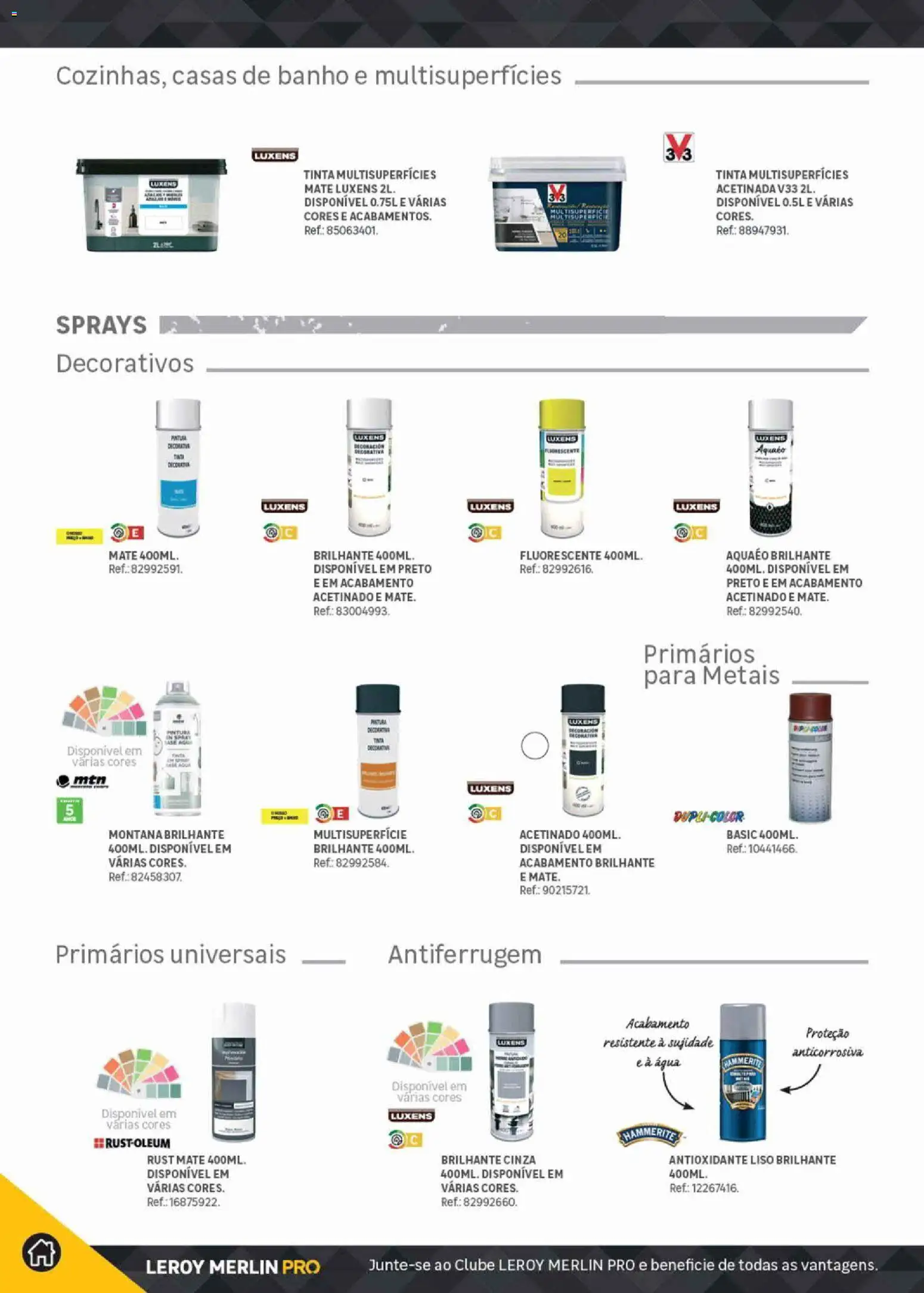 Leroy Merlin Catálogo Pro │ válido de 09.06.2026 | Página: 262 | Produtos: Agua, Tinta, Banho