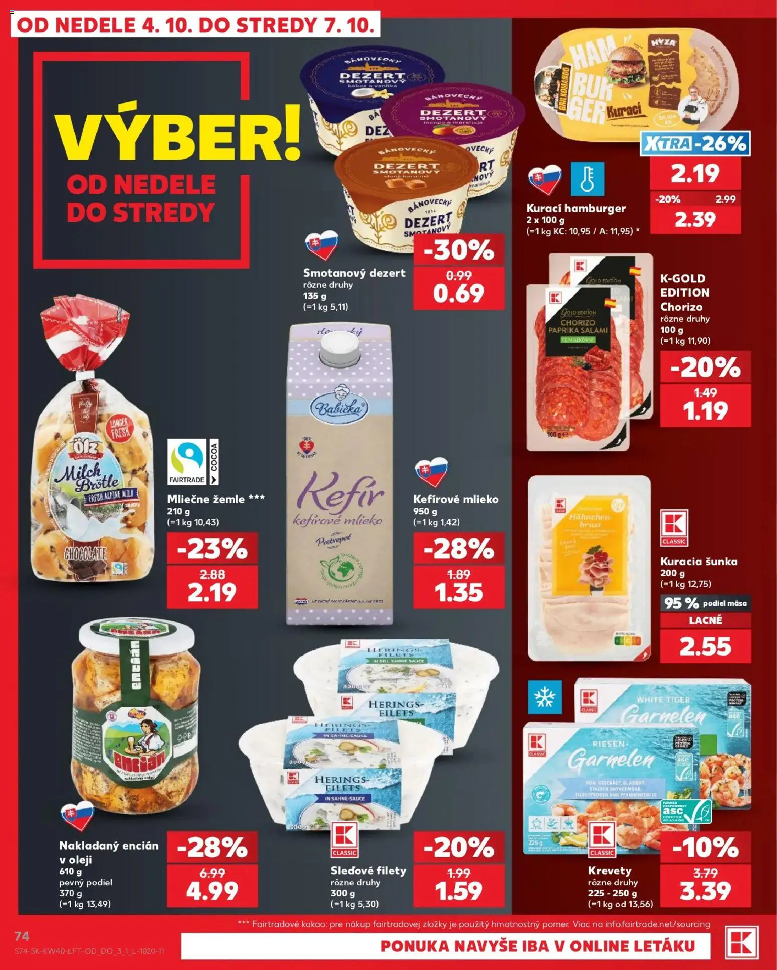 Nové Kaufland akcie – leták je platný od 01.10.2026 | Strana: 74 | Produkty: Gril, Krevety, Kakao