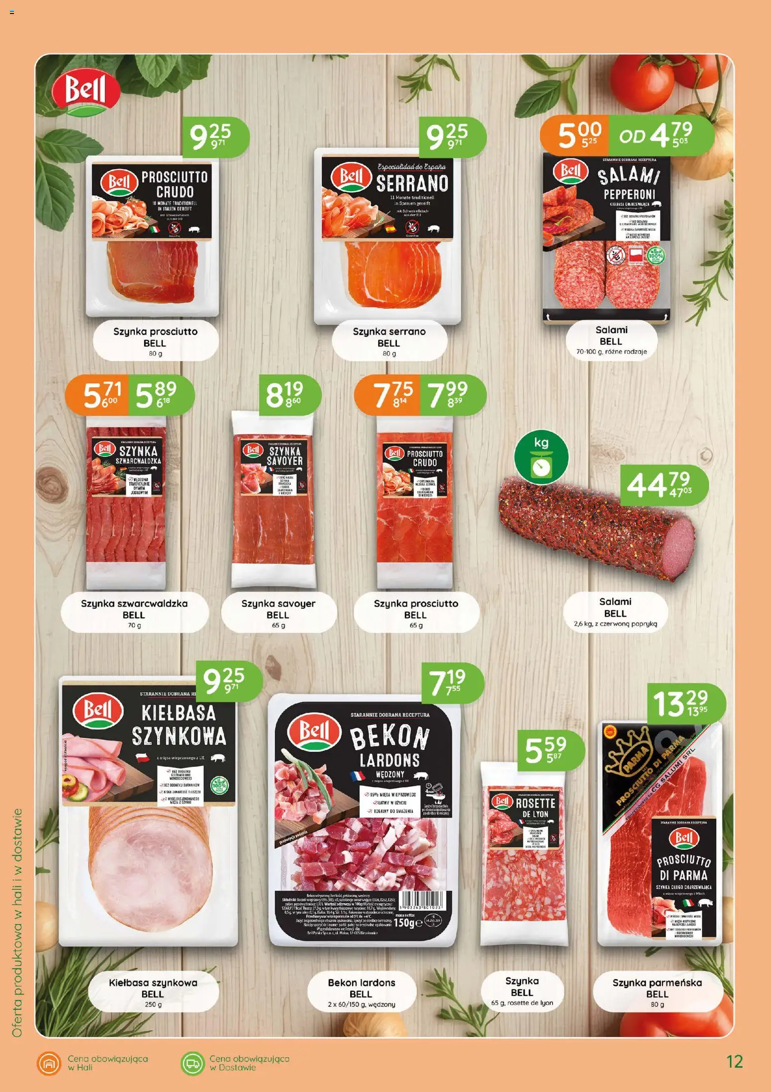 Eurocash gazetka - Katalog Wędlin od 03.09.2026 | Strona: 12 | Produkty: Bekon, Papryka, Salami, Czerwona papryka