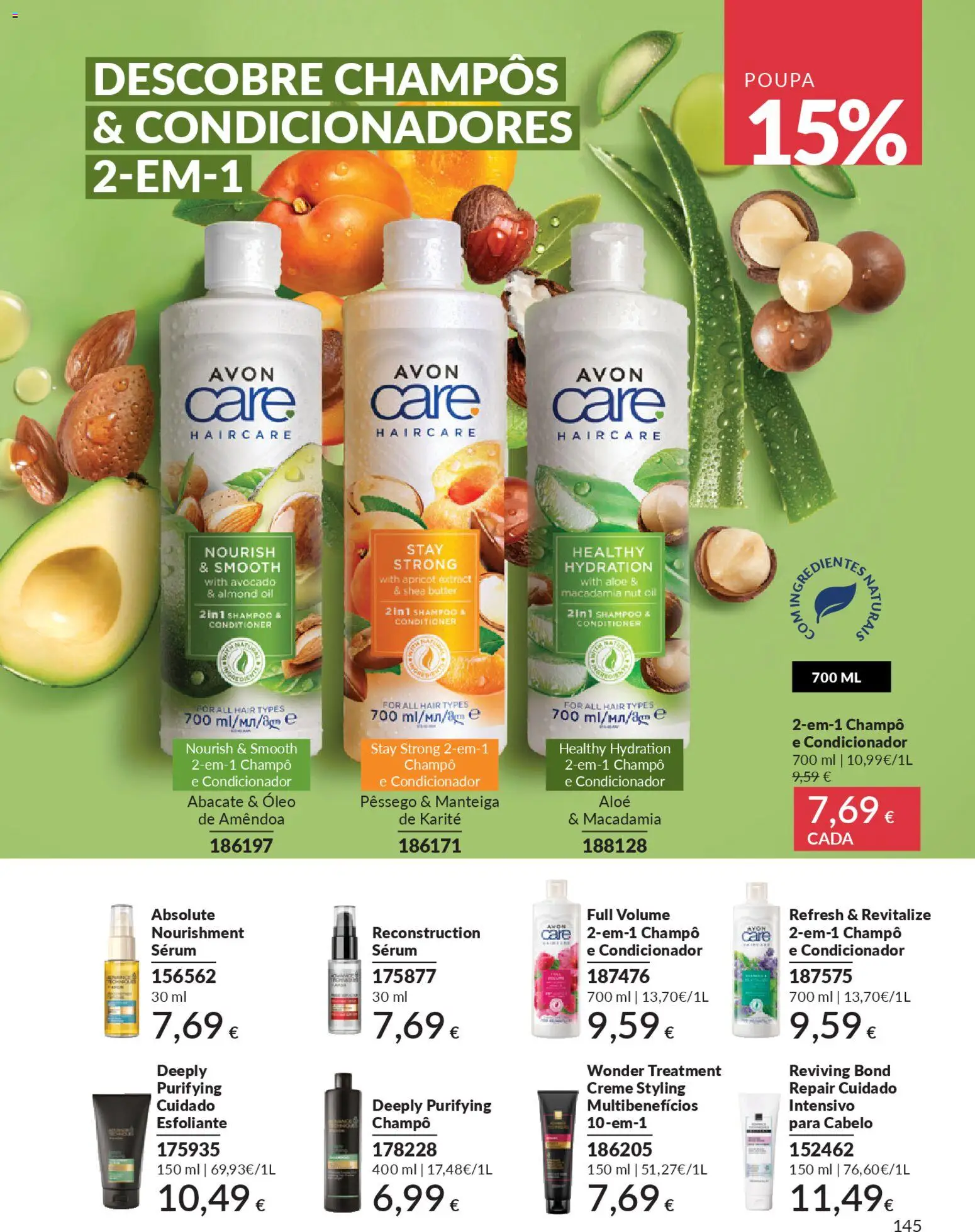 Catálogo Avon Campanha 4 │ válido de 01.04.2026 | Página: 145 | Produtos: Condicionador, Sérum, Abacate, Creme