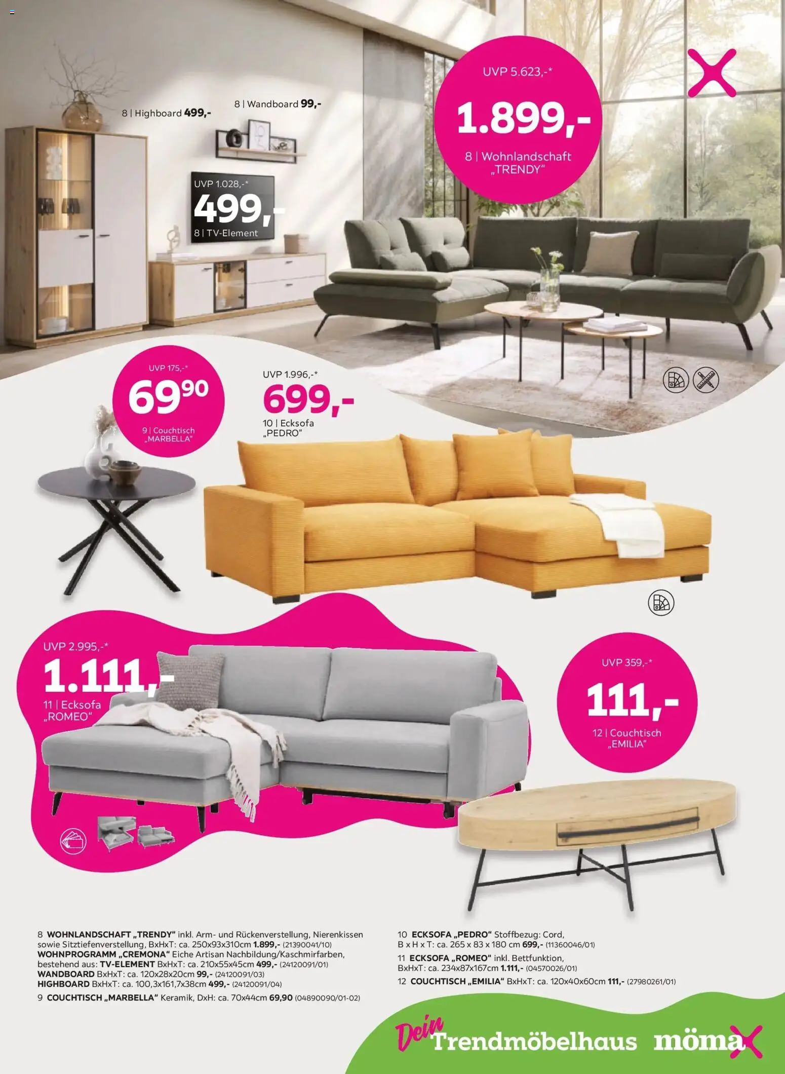 Mömax Ansfelden, Bruck An Der Mur, Villach gültig ab 14.04.2026 | Seite: 3 | Produkte: Couchtisch