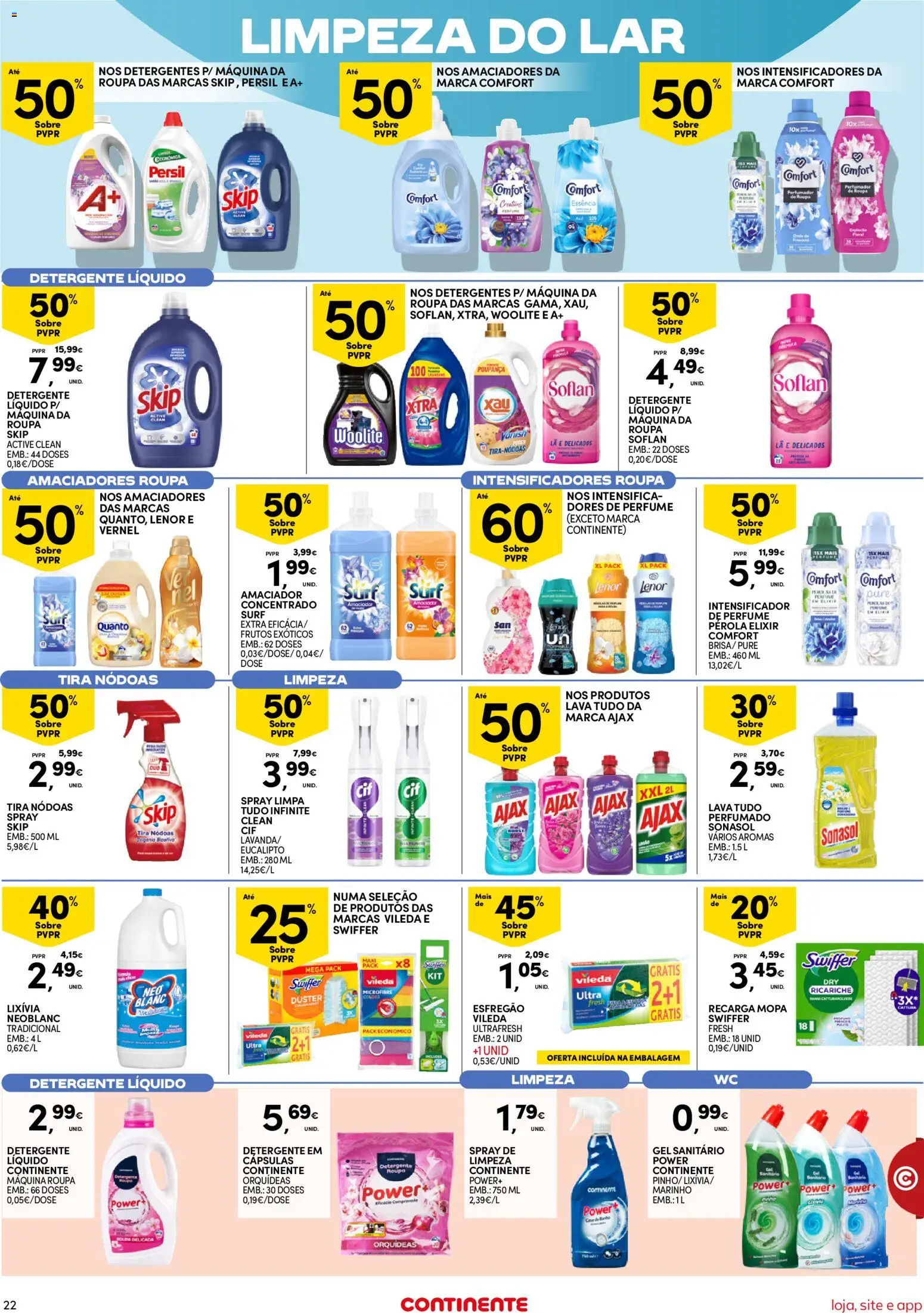 Continente folheto Bom Dia │ válido de 06/10/2026 | Página: 22 | Produtos: Perfume, Detergente, Casa de banho, Persil