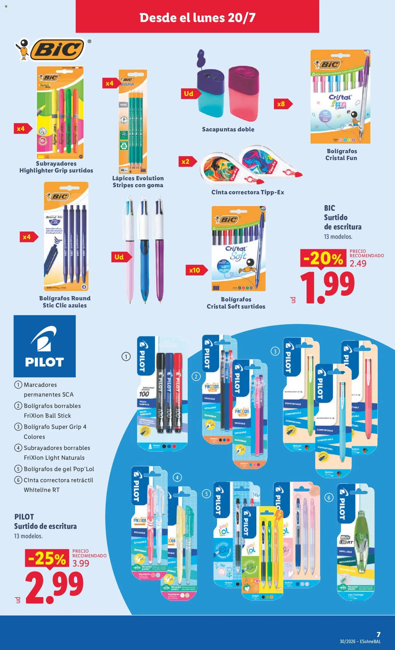 Lidl folleto de bazar │ válido desde el 20/07/2026 | Página: 19 | Productos: Sacapuntas