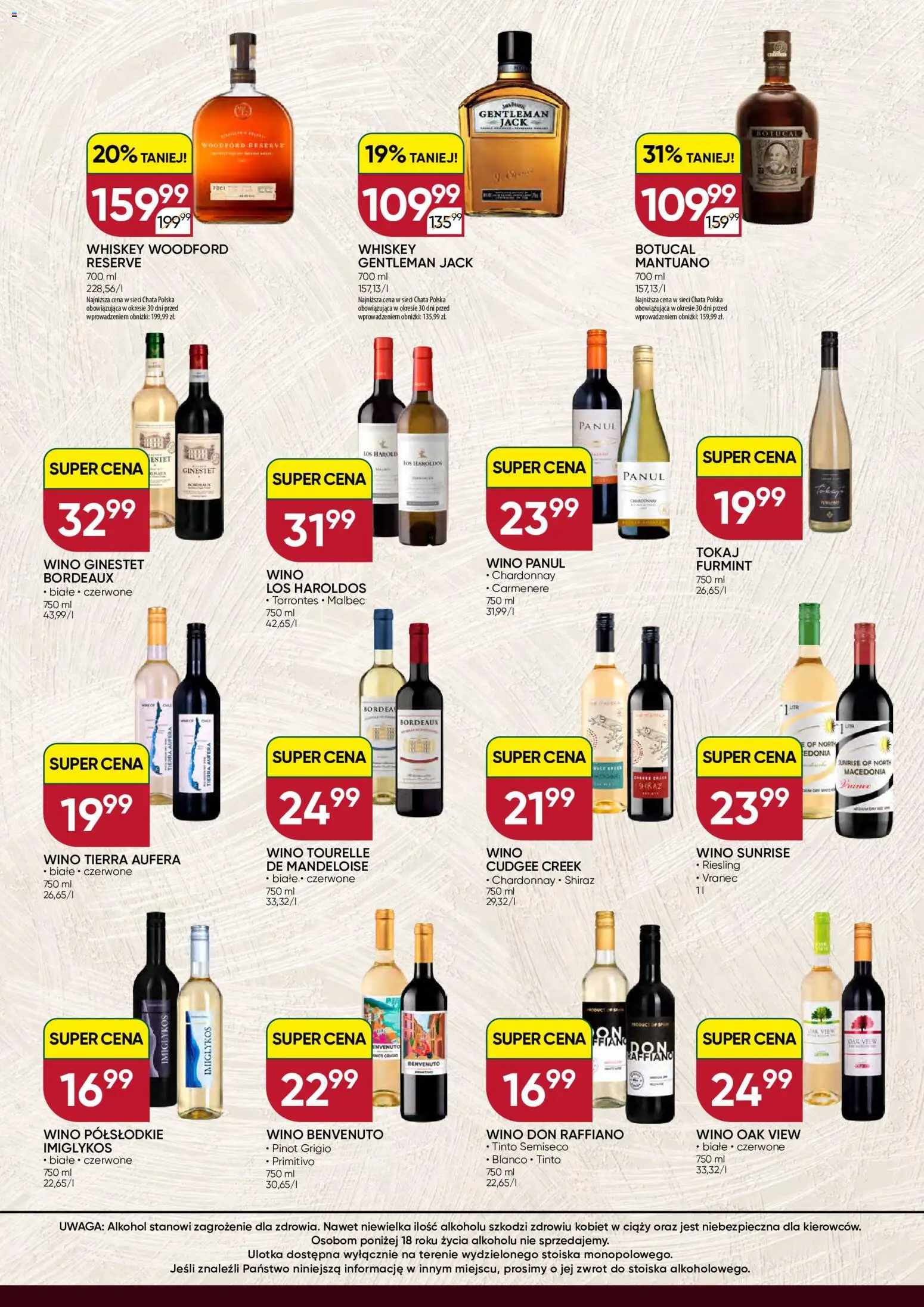 Chata Polska gazetka - Mocna Oferta od 22.09.2026 | Strona: 2 | Produkty: Gentleman Jack, Chardonnay, Wino, Don raffiano