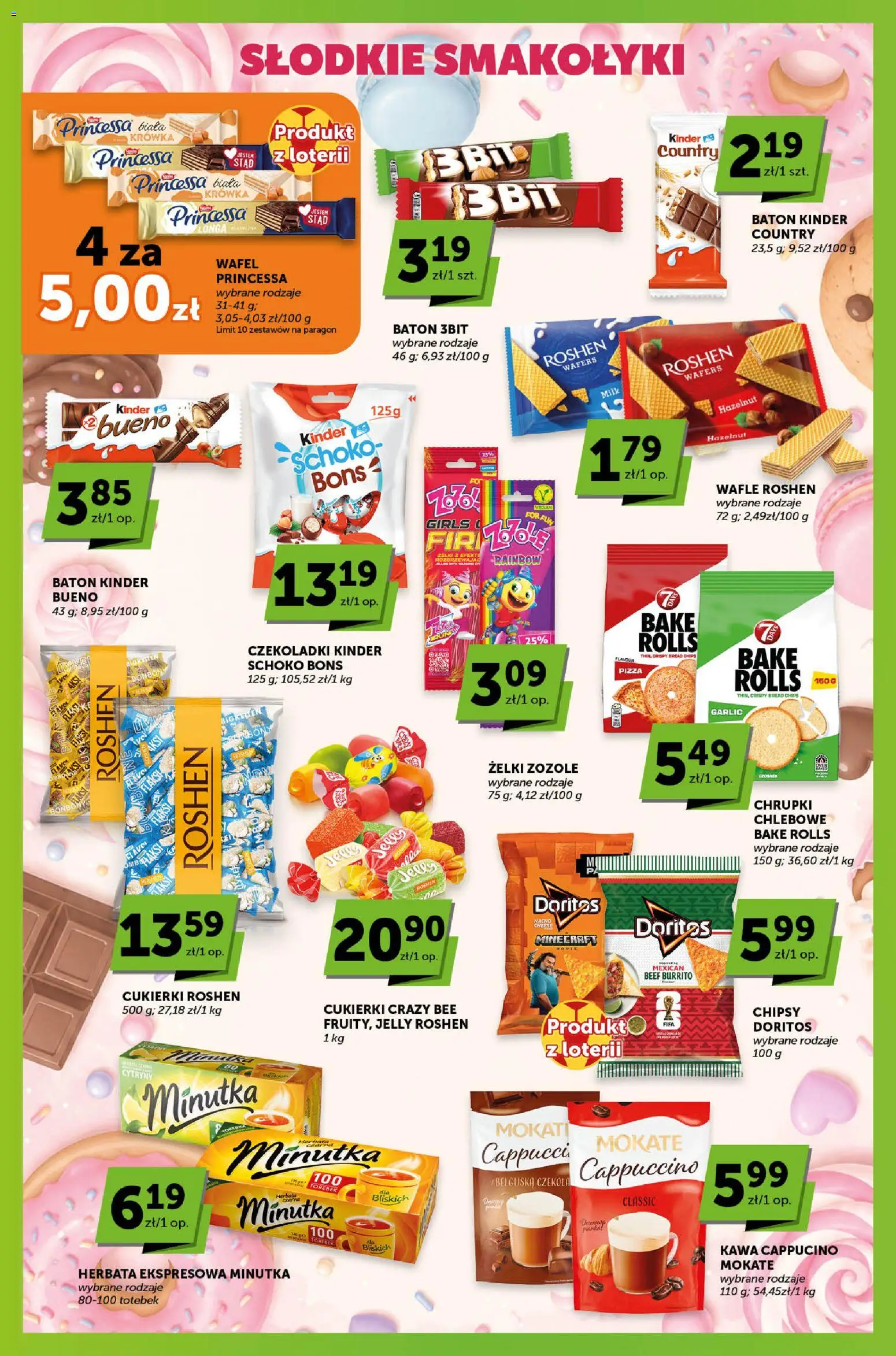 Euro Sklep gazetka - Sprawdź, co więcej od 11.06.2026 | Strona: 6 | Produkty: Czekoladki, Chrupki, Żelki, Pizza