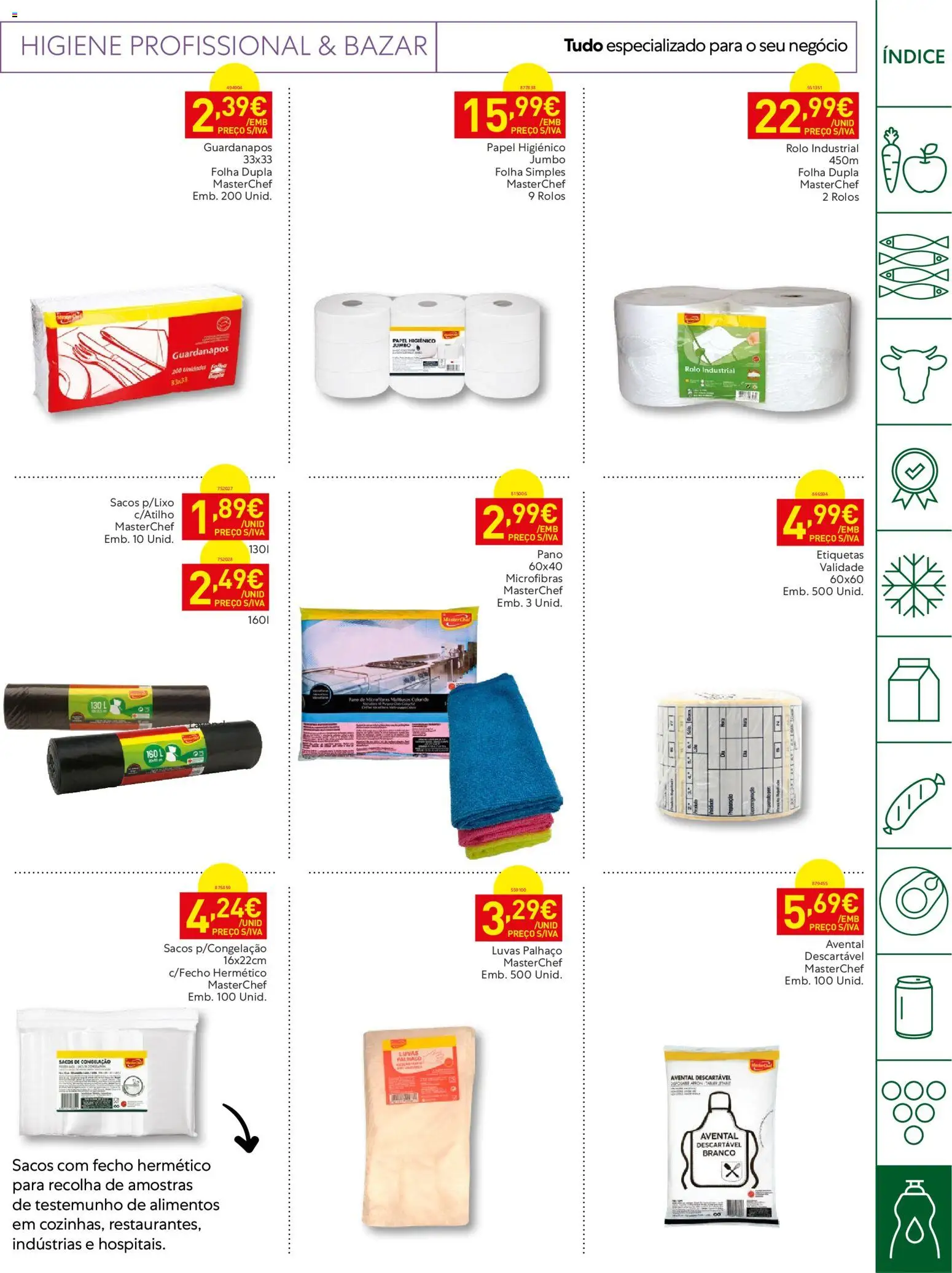 Recheio Horeca │ válido de 21/07/2026 | Página: 29 | Produtos: Luvas, Papel higiénico, Guardanapos
