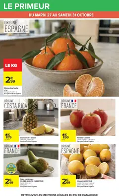 Carrefour - Prévisualisation de Poire conférence, FILIERE QUALITE CARREFOUR, Calibre 60/65 mm., Catégorie 1., Au rayon Fruits et légumes valide à partir de 27/10/2026 | Page: 25 | Produits: Citron, Clémentine, Pomme, Fruits
