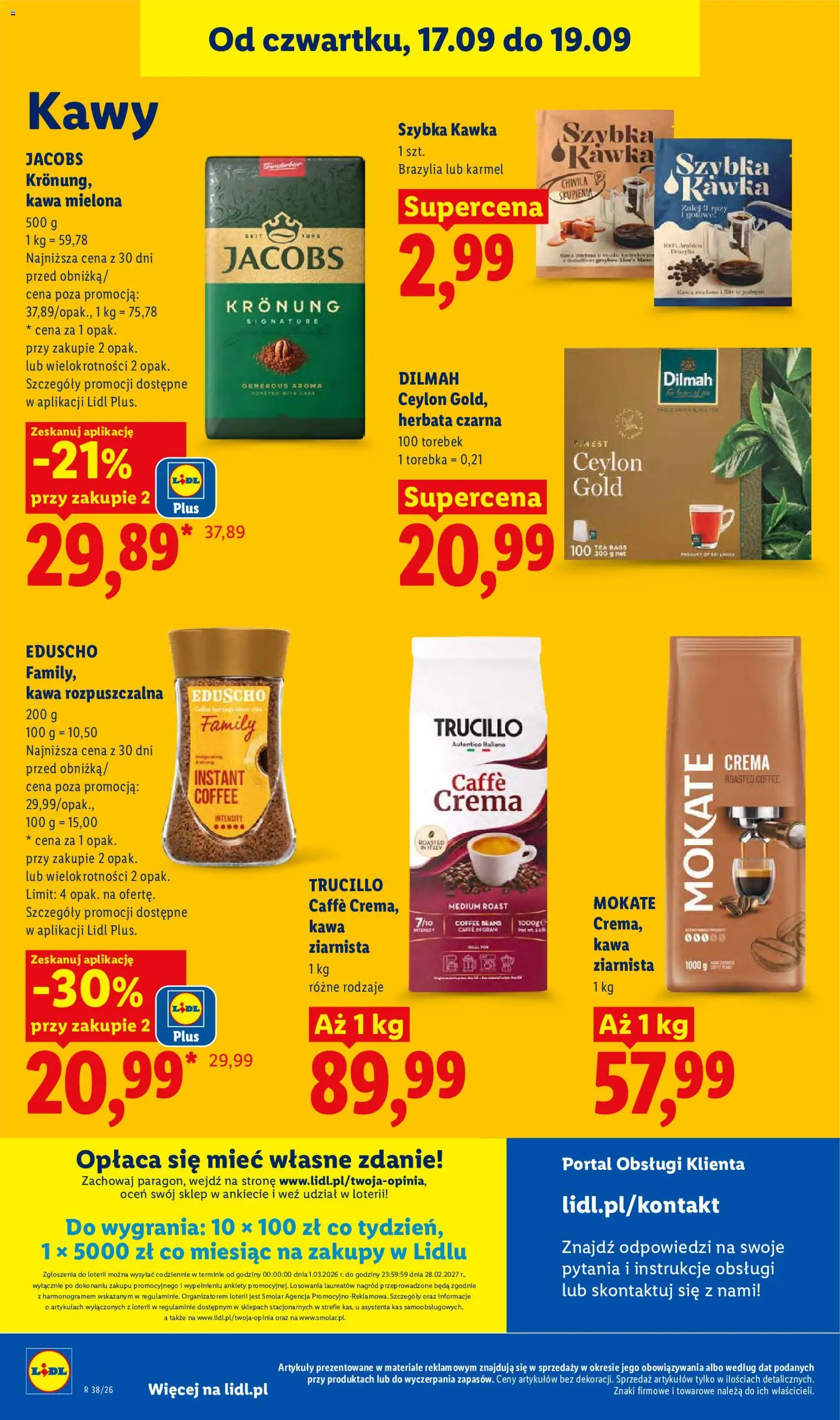 Lidl Polsko leták od 17.09.2026 | Strana: 76 | Produkty: Mokate, Jacobs, Crema, Caffè crema