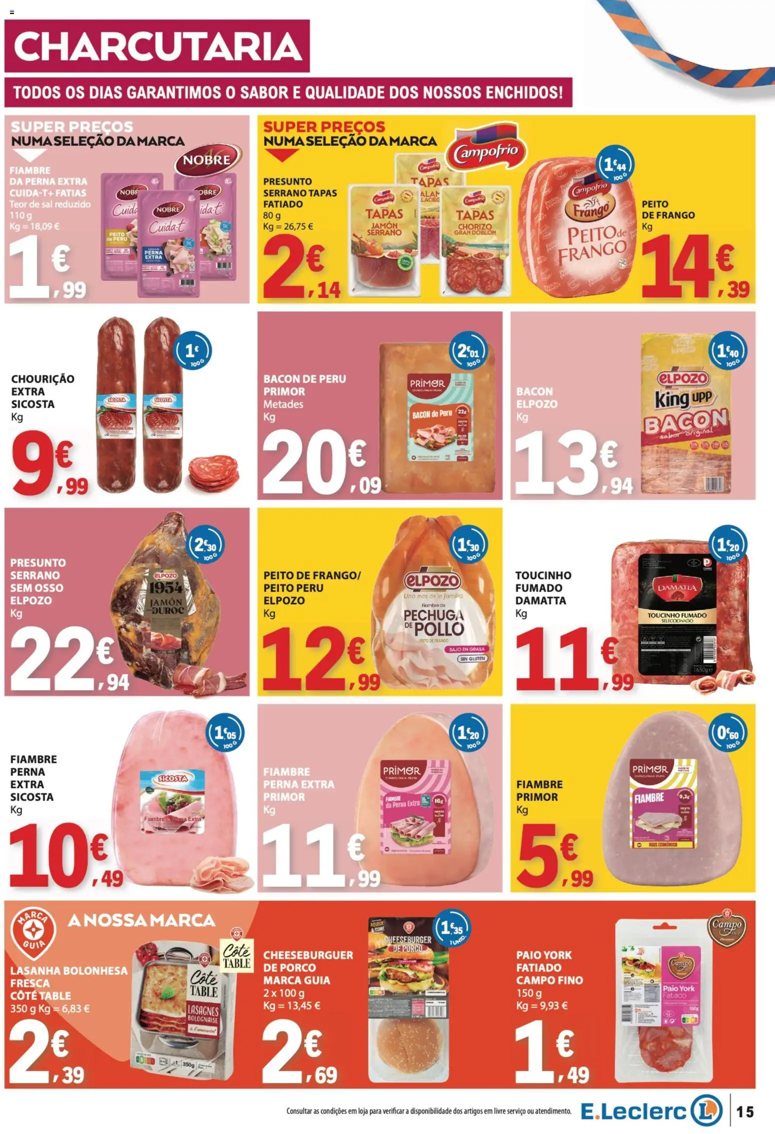 E.Leclerc folheto │ válido de 29/10/2026 | Página: 15 | Produtos: Fiambre, Peru, Primer, Sal