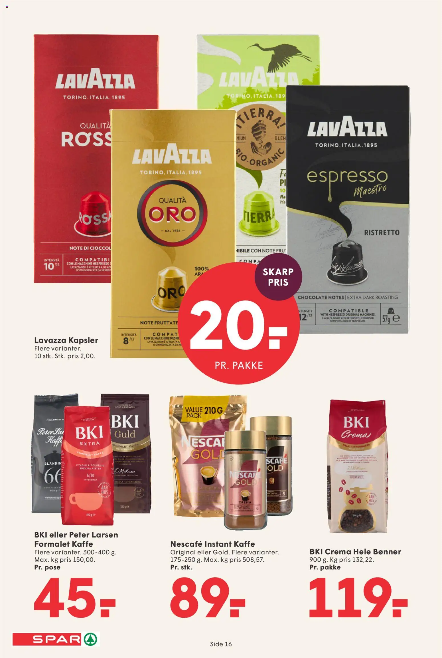 Spar tilbudsavis – gyldig fra 07/08/2026 | Side: 17 | Produkter: Kaffe, Bønner, Is, Instant Kaffe