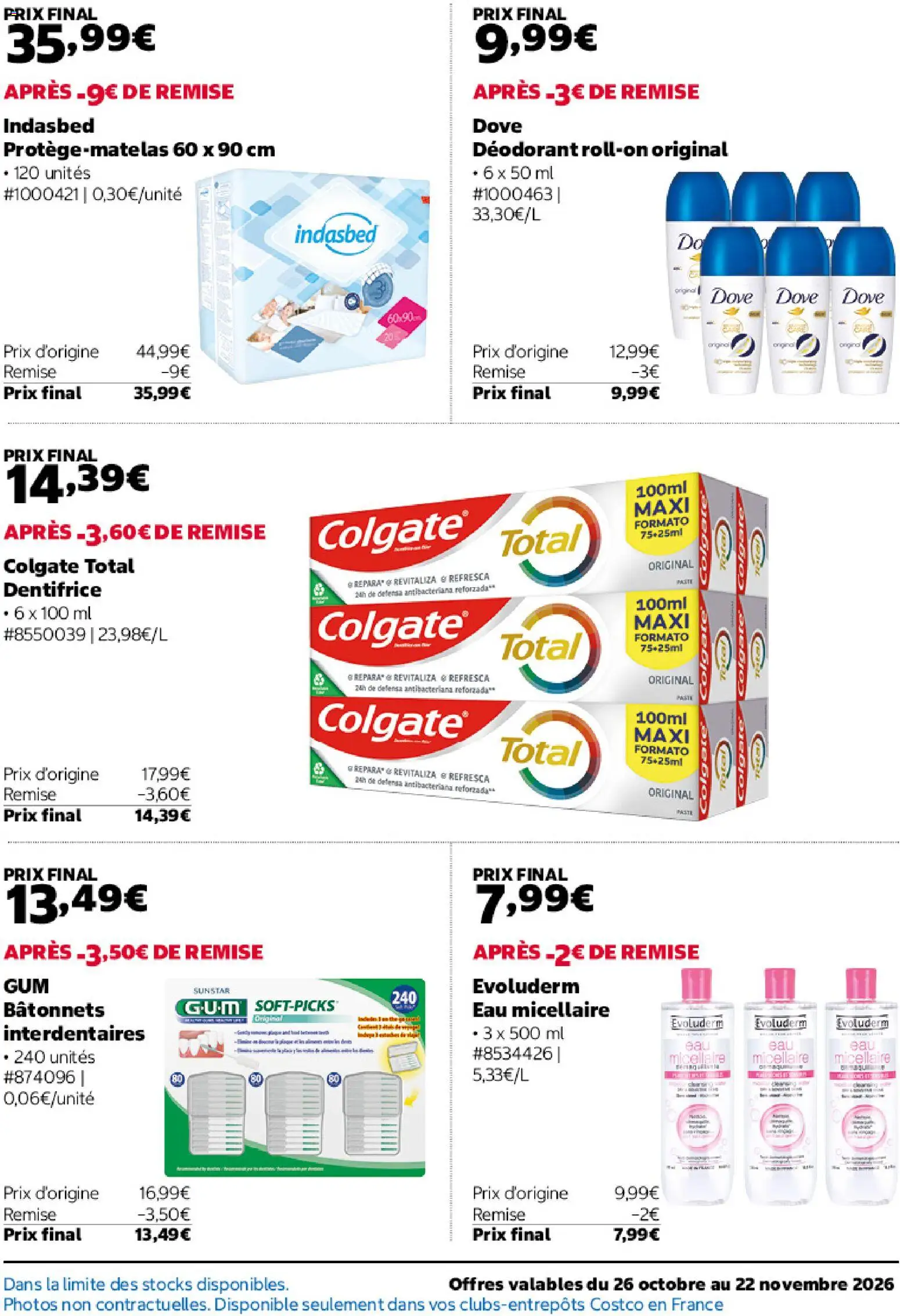 {H1} | Page: 19 | Produits: Eau micellaire, Déodorant, Dentifrice