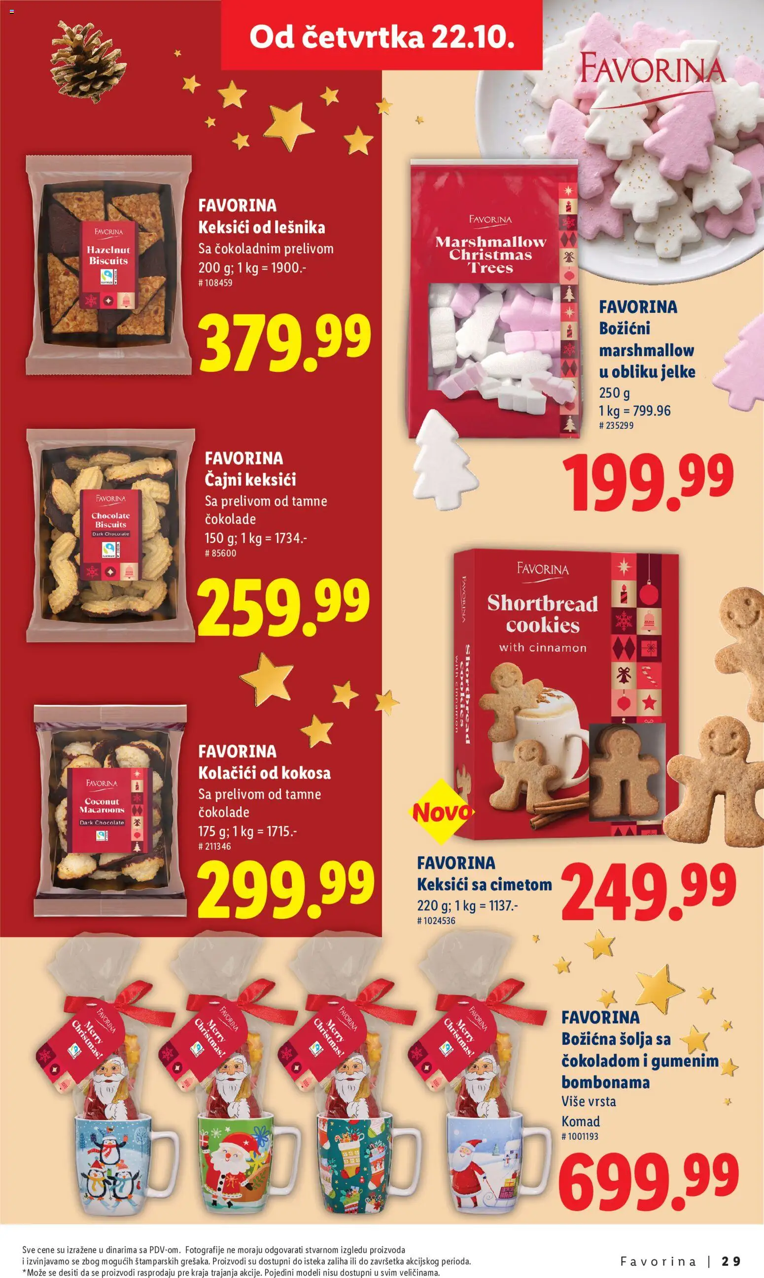 Lidl katalog - važi od 22.10.2026 | Strana: 29 | Proizvode: Kolačići, Šolja, Marshmallow