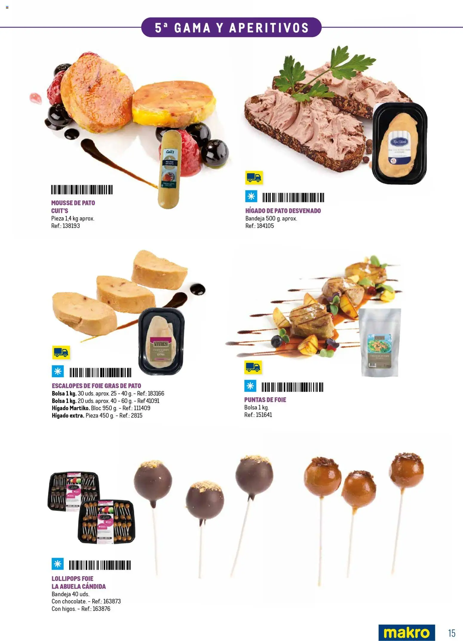 Makro Especial Catering │ válido desde el 16/03/2026 | Página: 15 | Productos: Mousse, Bolsa, Bandeja