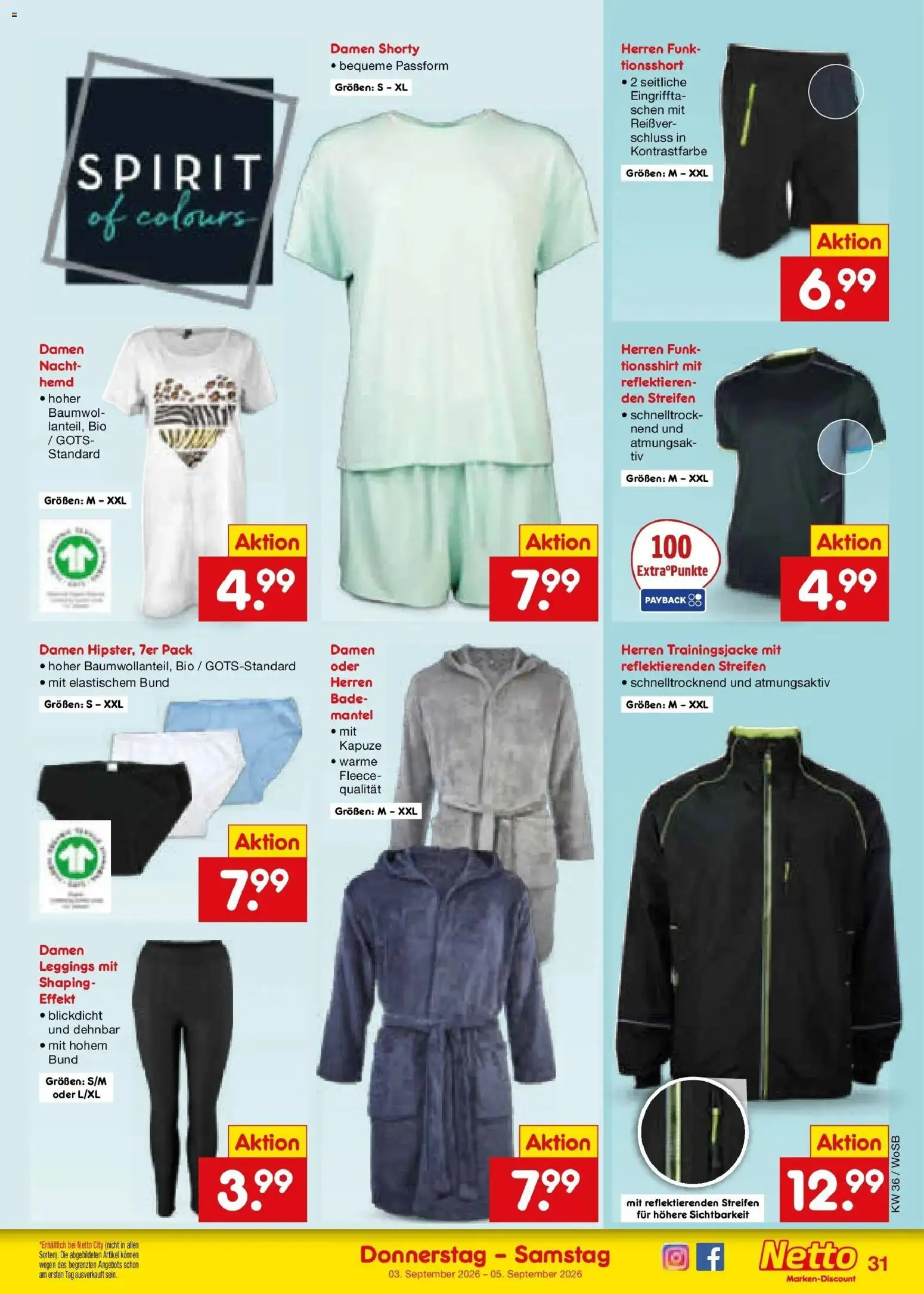 Netto Marken-Discount Prospekt Mannheim (ab 31.08.2026) » Angebote | Seite: 41 | Produkte: Trainingsjacke, Hemd, Mantel, Leggings