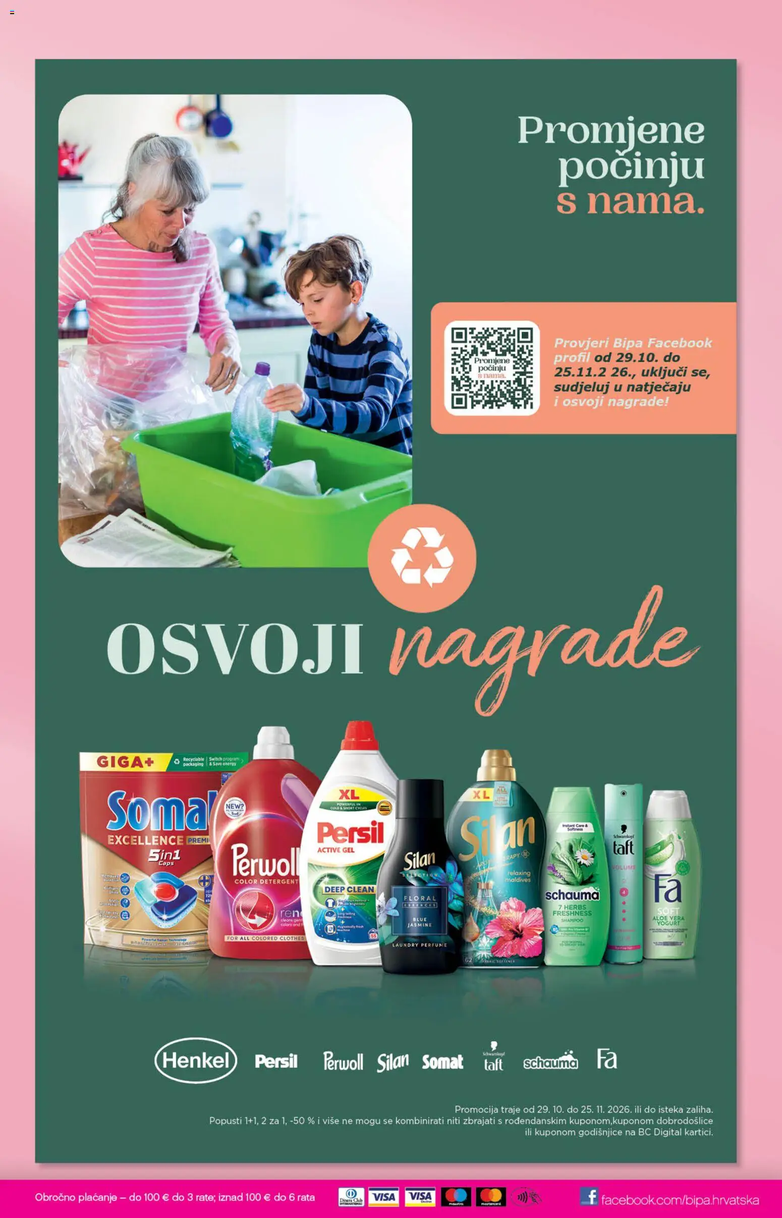Bipa katalog | vrijedi od 29.10.2026 | Stranica: 33 | Proizvodi: Somat, Perwoll, Persil, Aloe vera